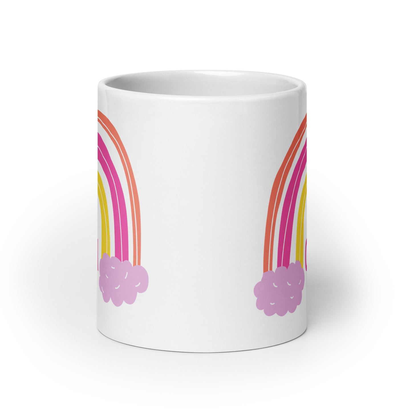 Be cool pink yellow hues laidback cool sticker mug cup glossy sturdy