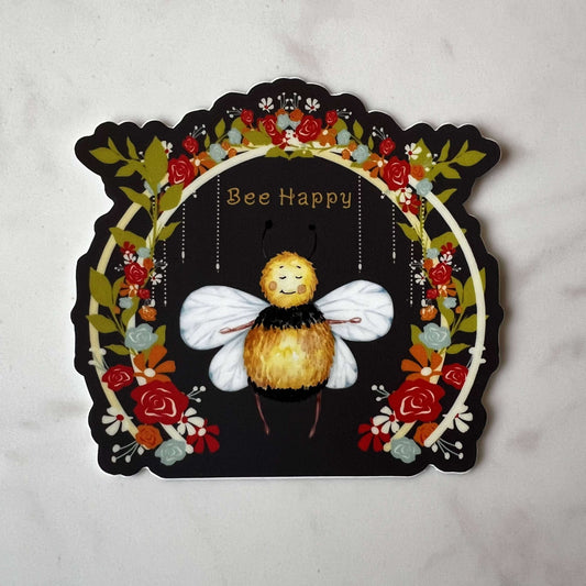 Bee Happy Sticker bees sticker