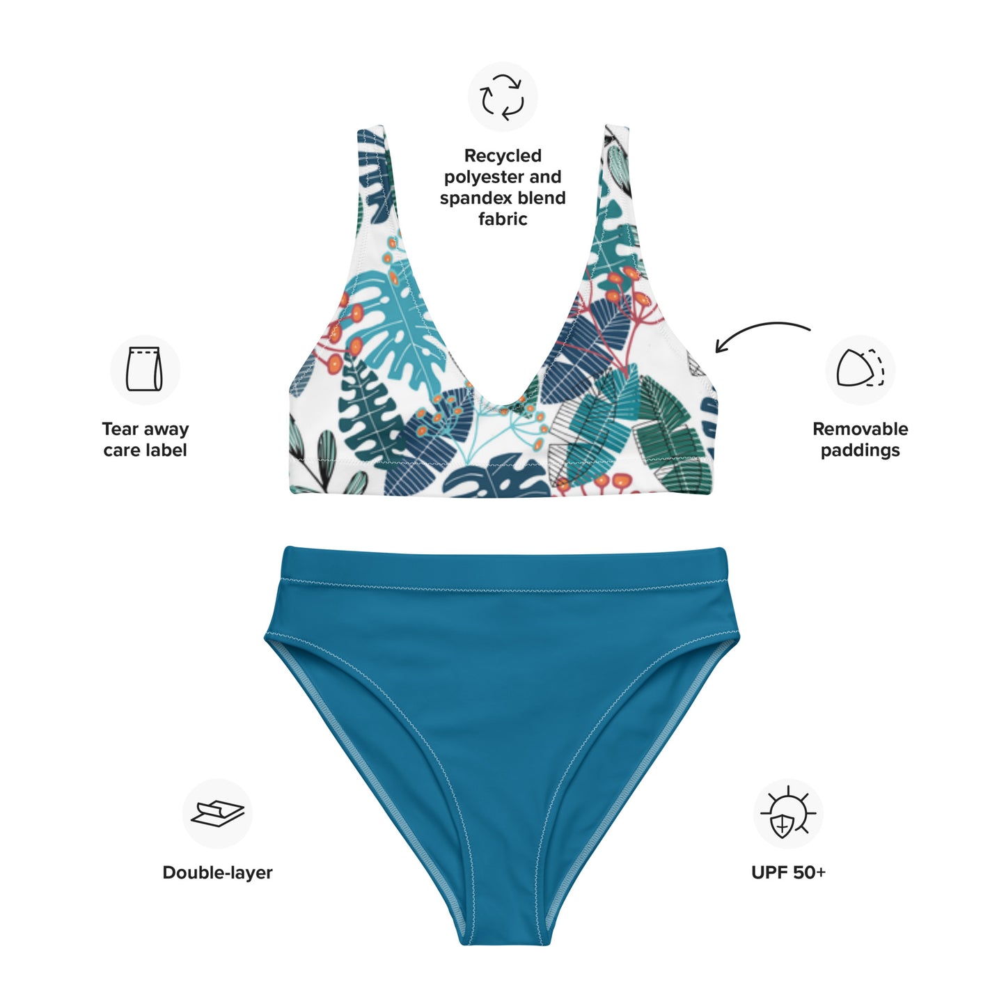 Botanical Vibes high waisted bikini