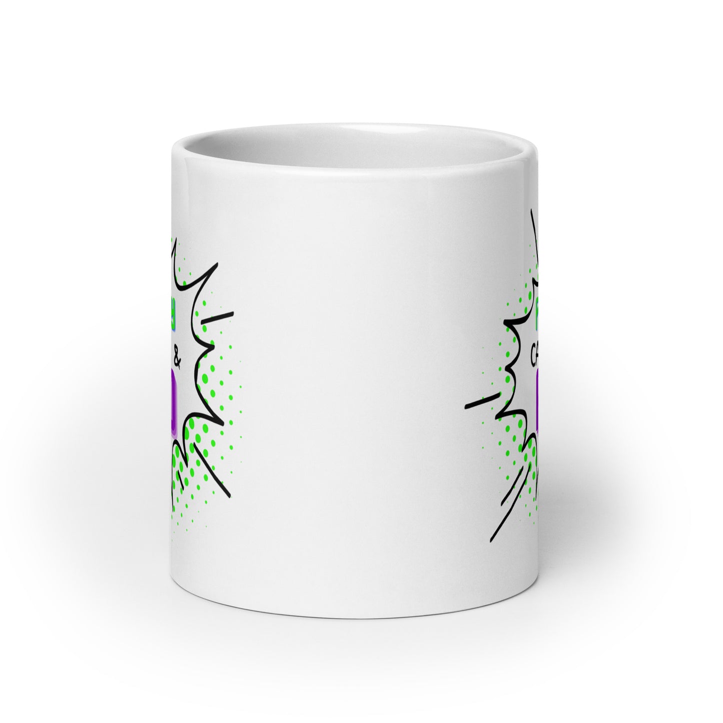 Caffeine ADHD White glossy mug