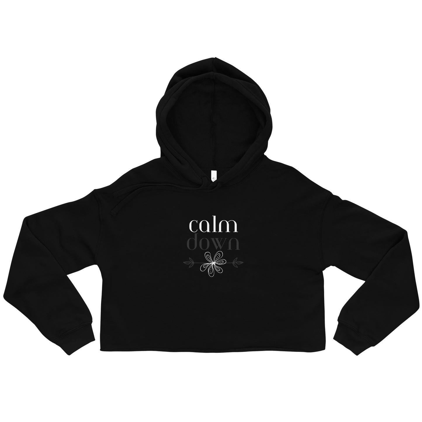 Calm Down women's cropped hoodie