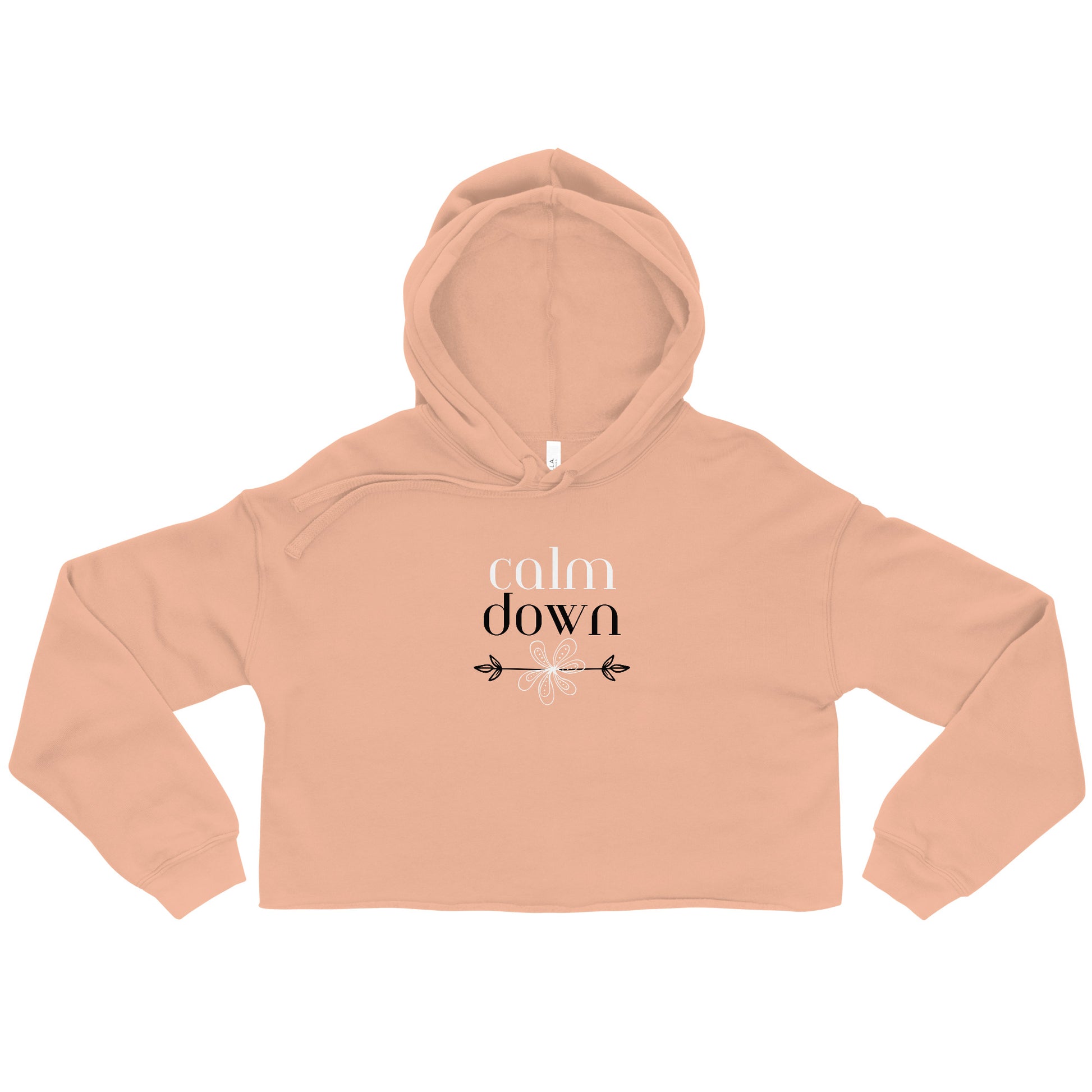 Calm Down women's cropped hoodie