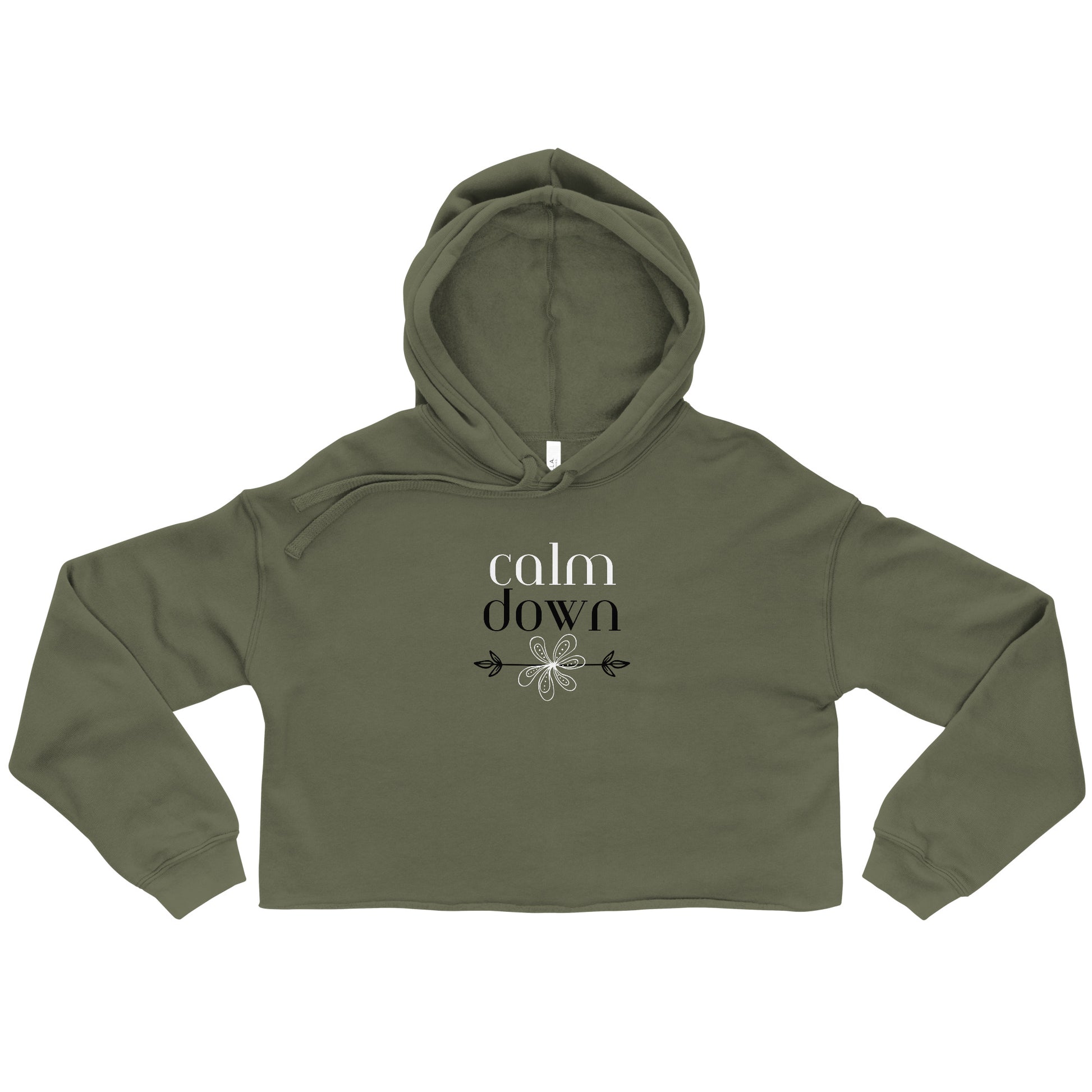 Calm Down women's cropped hoodie