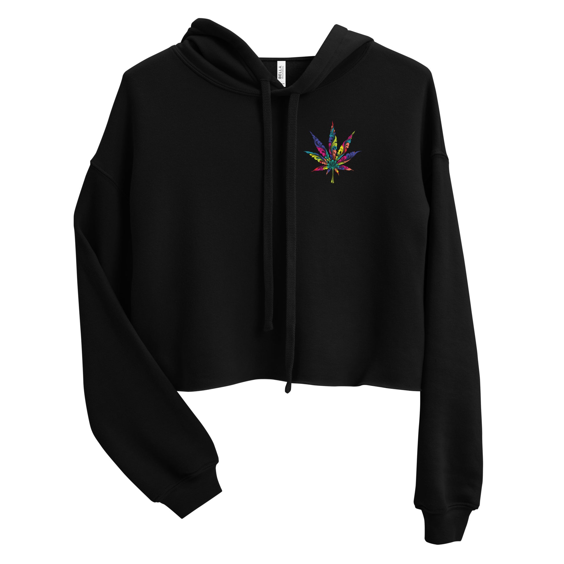 Canna- Leaf womens-cropped-hoodie