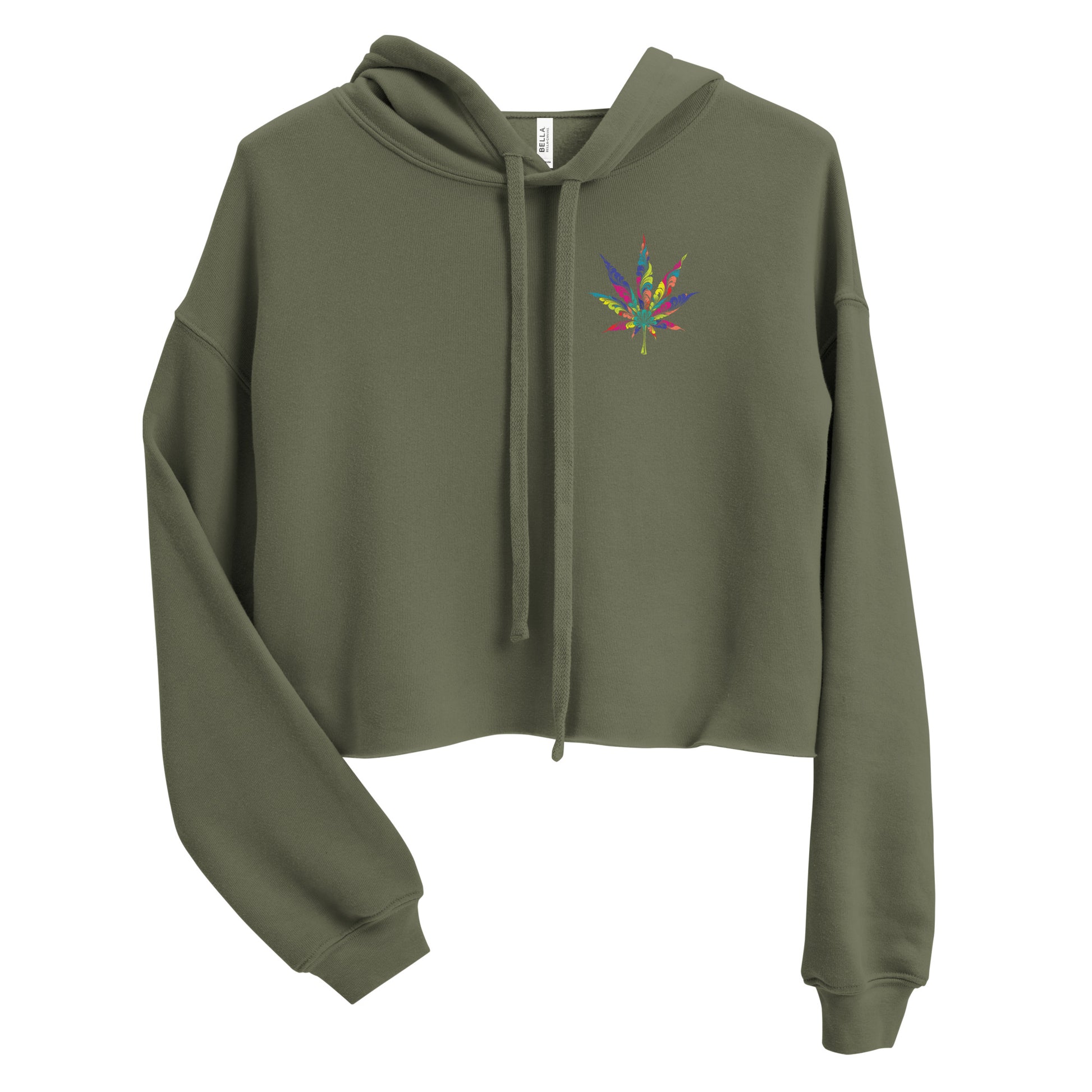 Canna- Leaf womens-cropped-hoodie