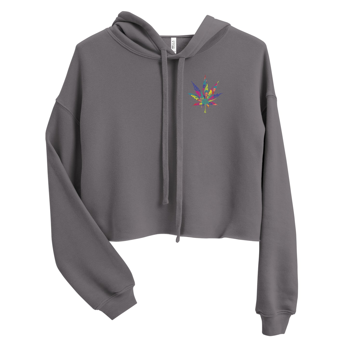 Canna- Leaf womens-cropped-hoodie