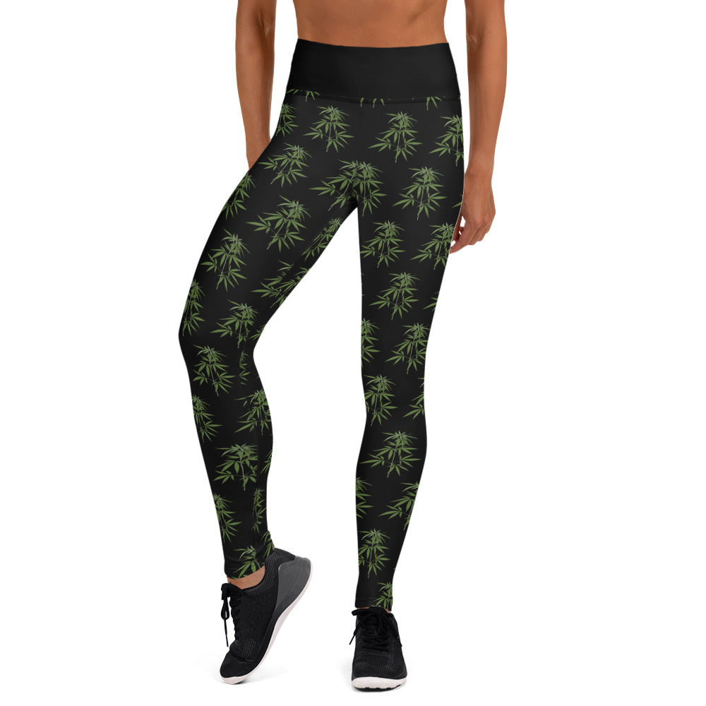 Canna Leaf Yoga Leggings