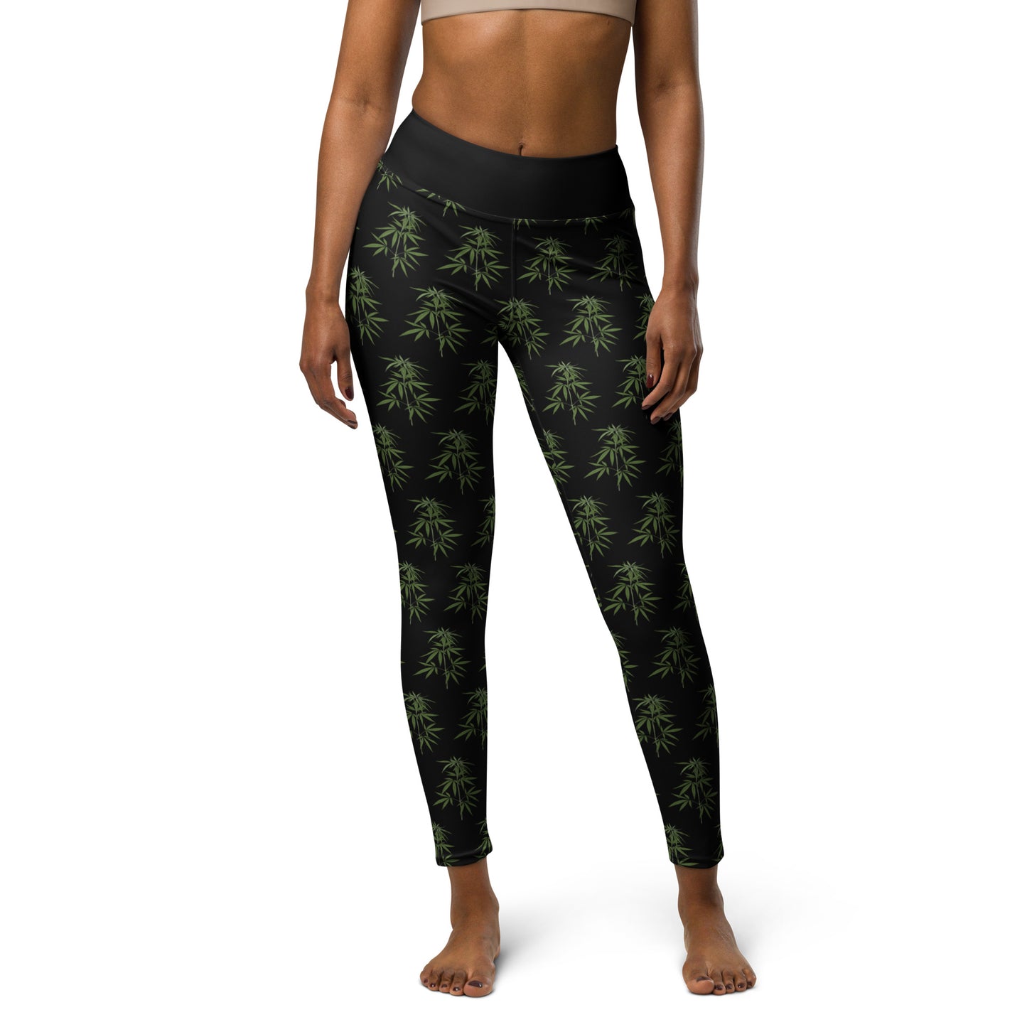 Canna Leaf Yoga Leggings