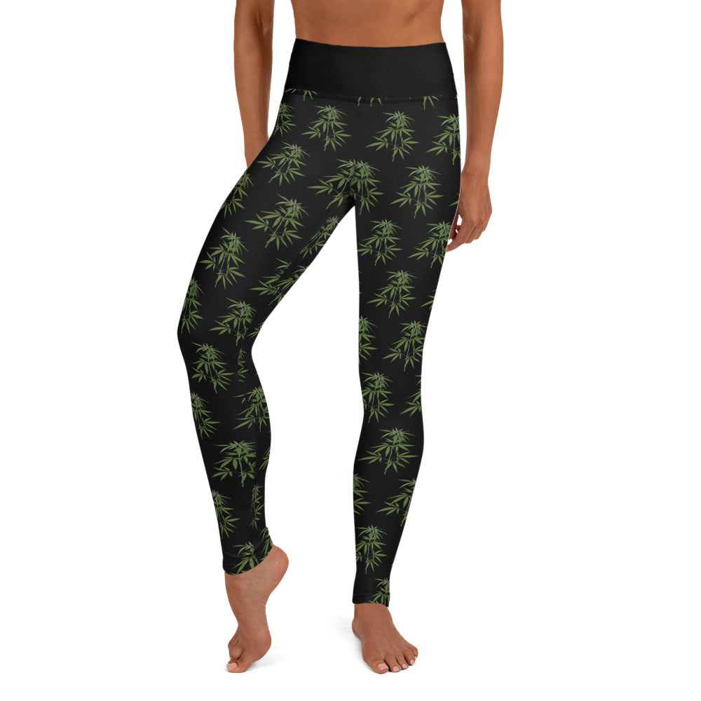 Canna Leaf Yoga Leggings