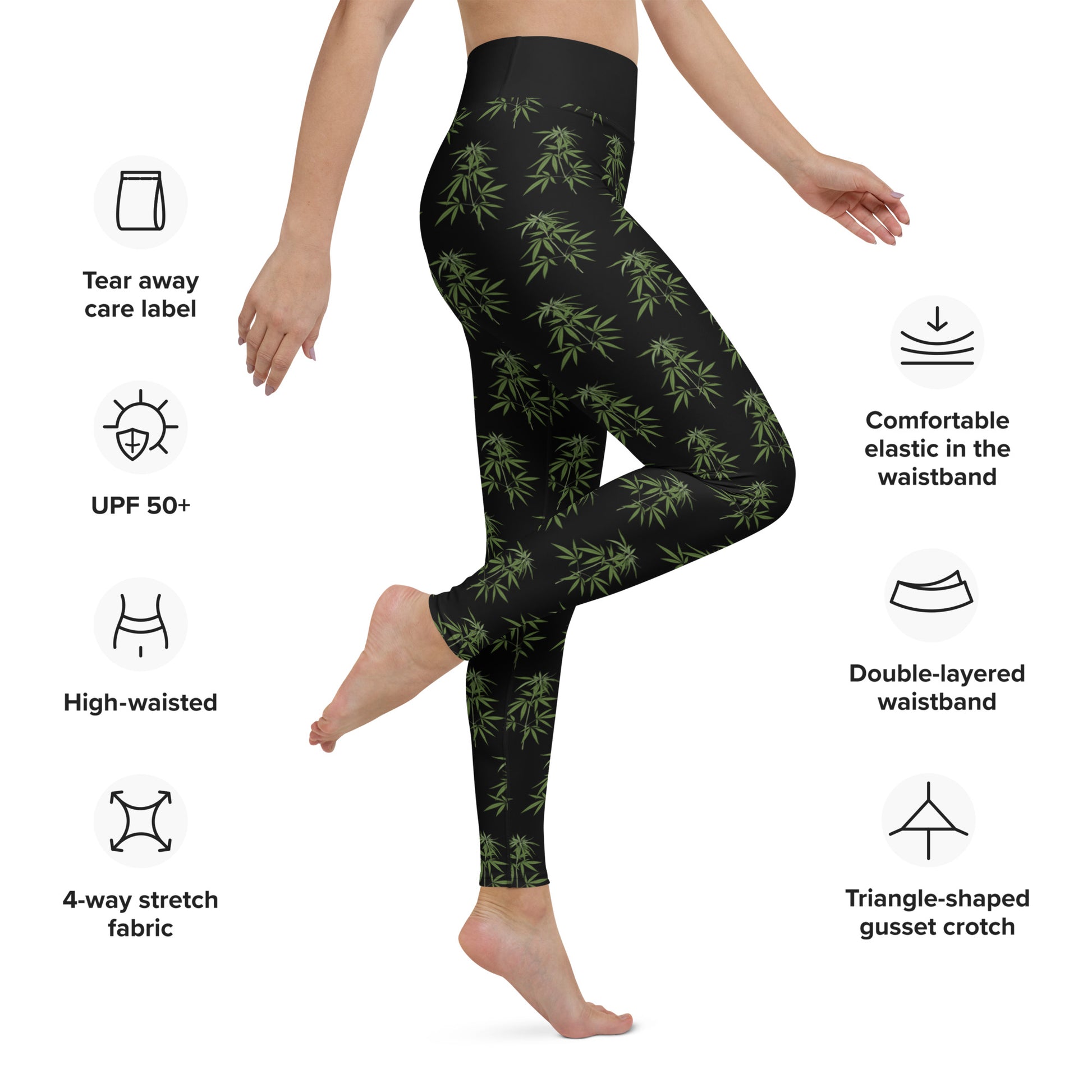 Canna Leaf Yoga Leggings