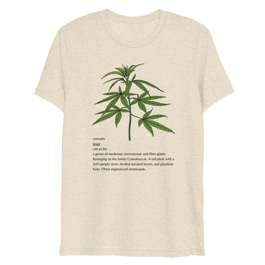 Cannabis Definition Short sleeve unisex tri-blend t-shirt