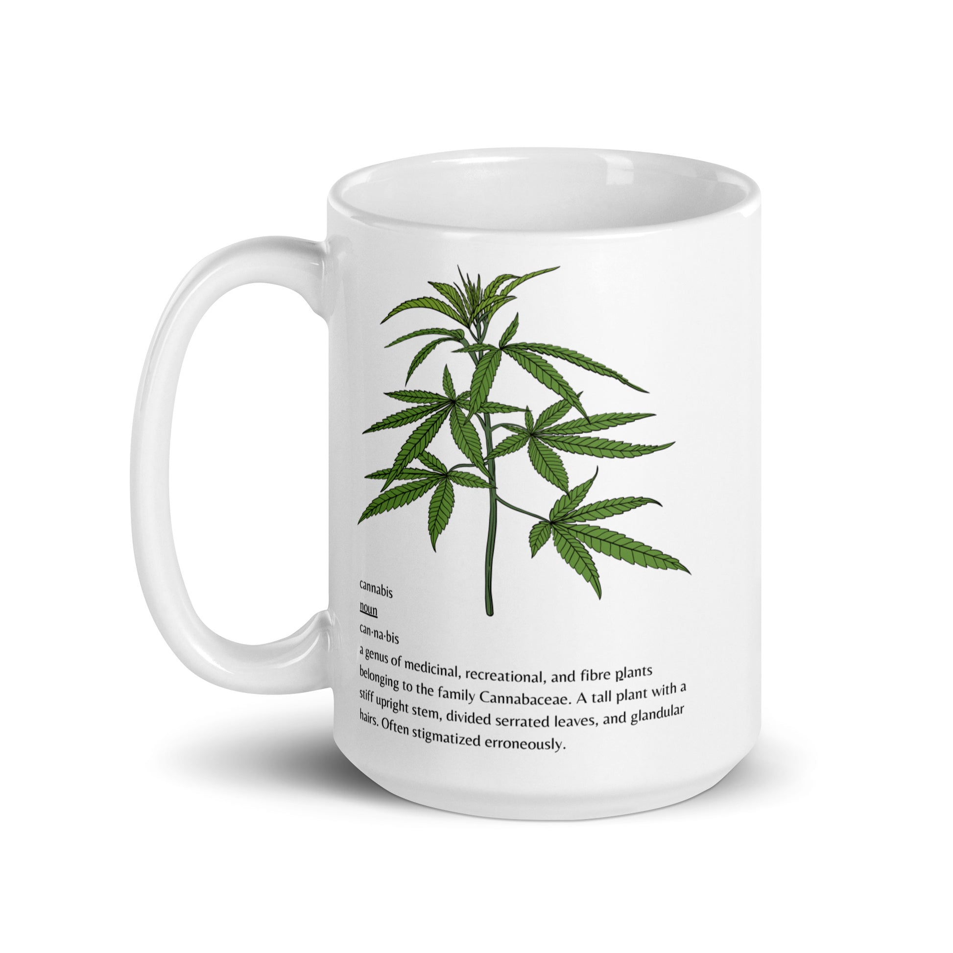 Cannabis Definition white glossy mug