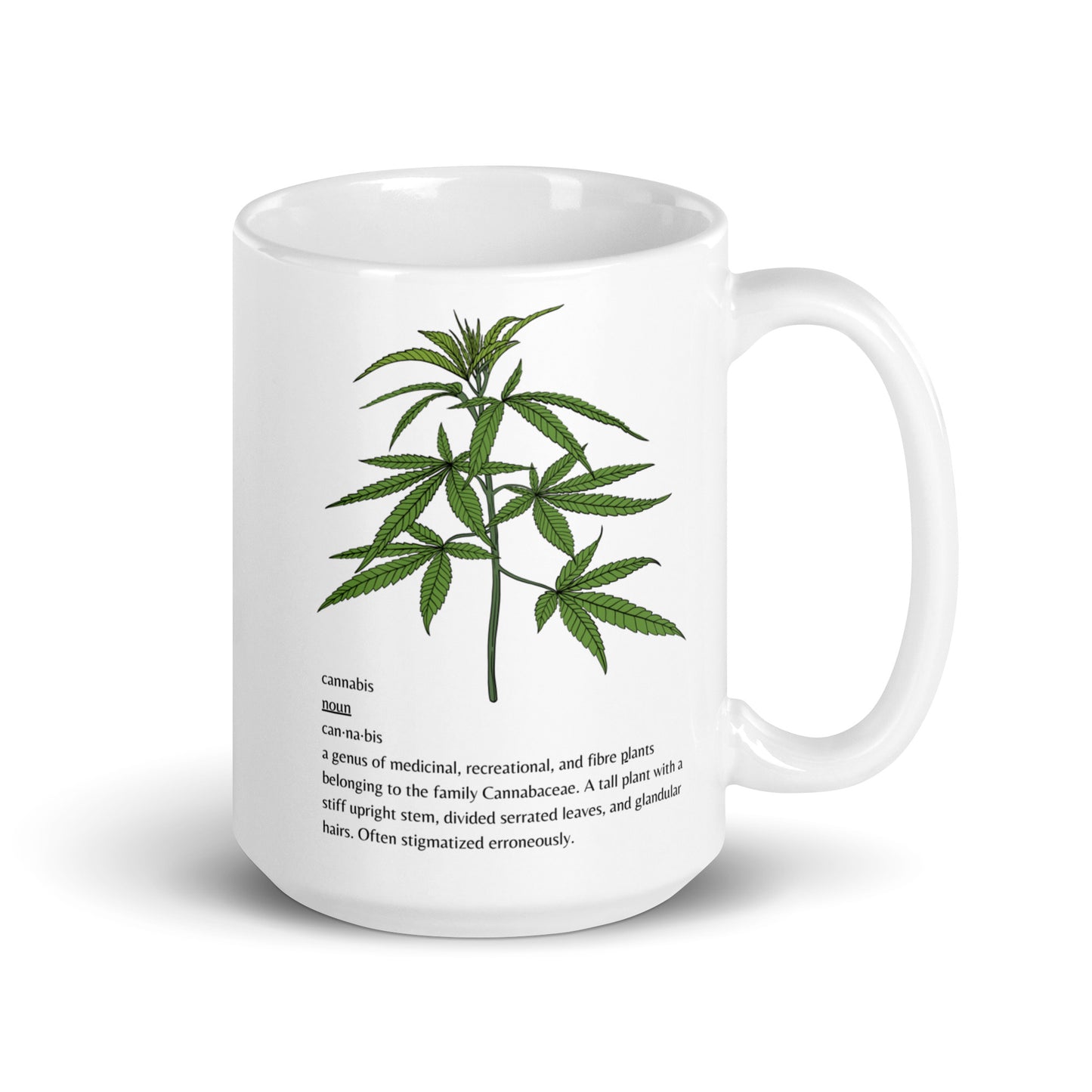 Cannabis Definition white glossy mug