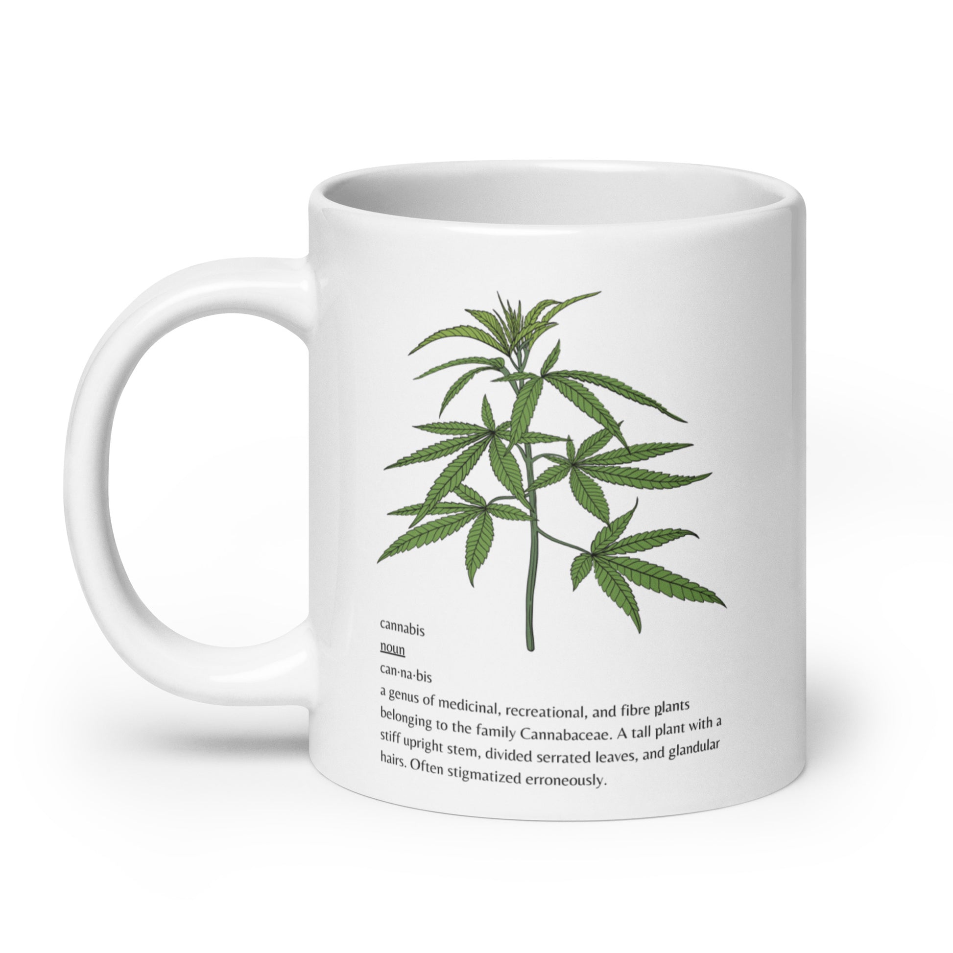 Cannabis Definition white glossy mug