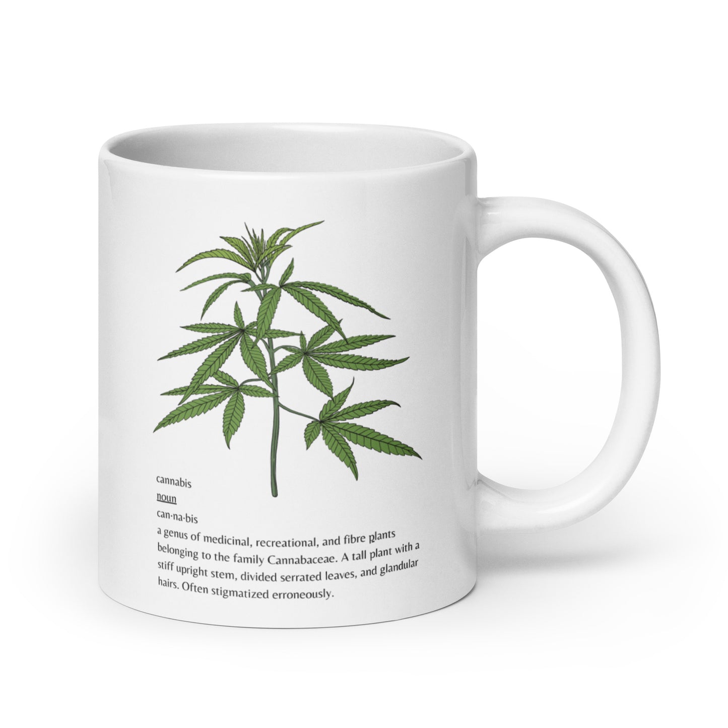 Cannabis Definition white glossy mug