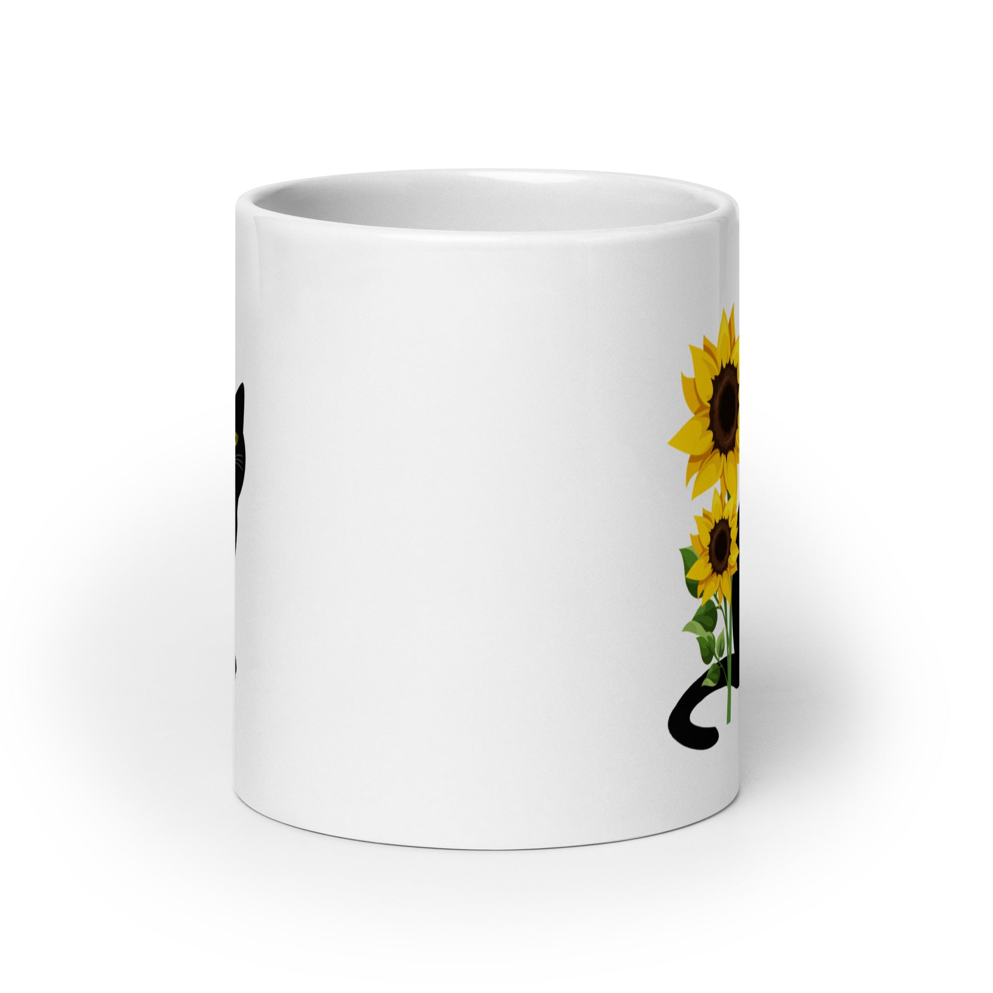 Cat design White glossy mug