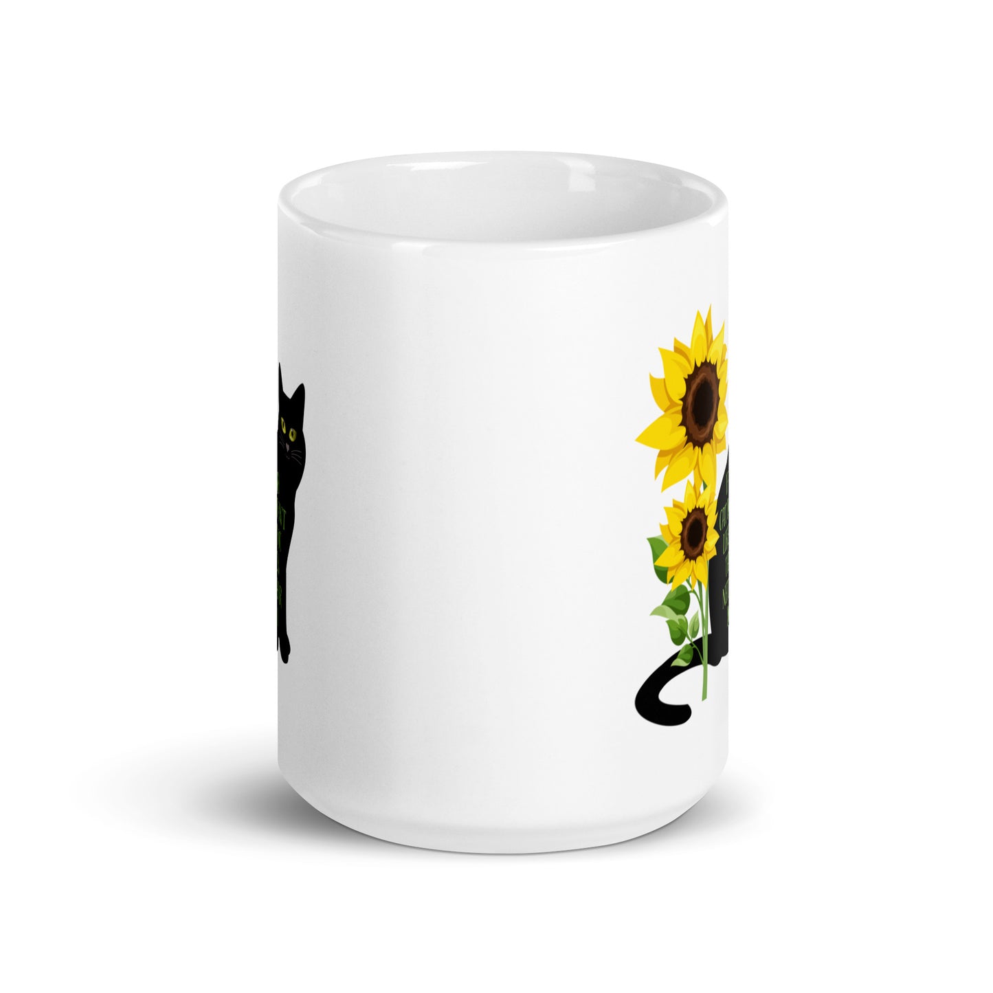 Cat design White glossy mug