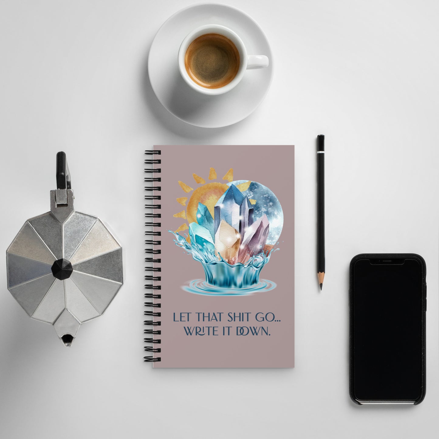 Celestial Harmony Sticker  Spiral notebook