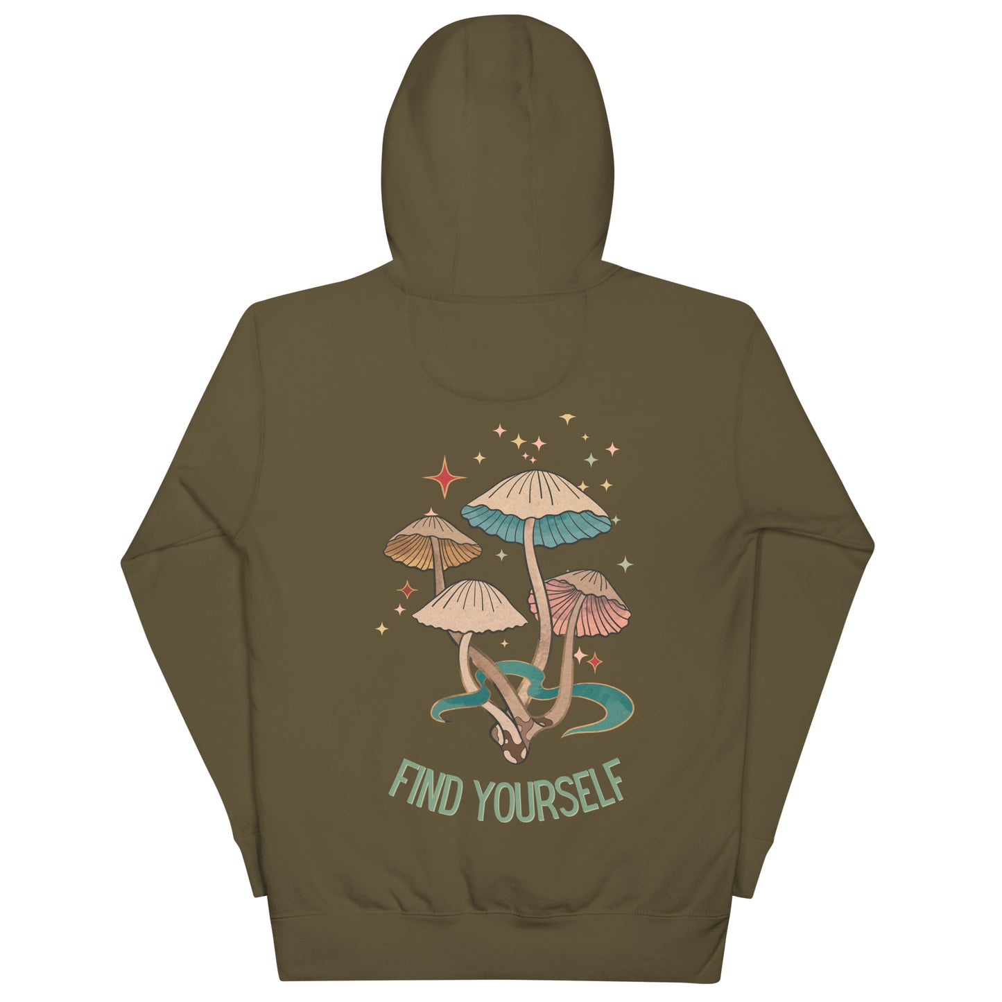 Find Yourself Military Green Unisex Hoodie