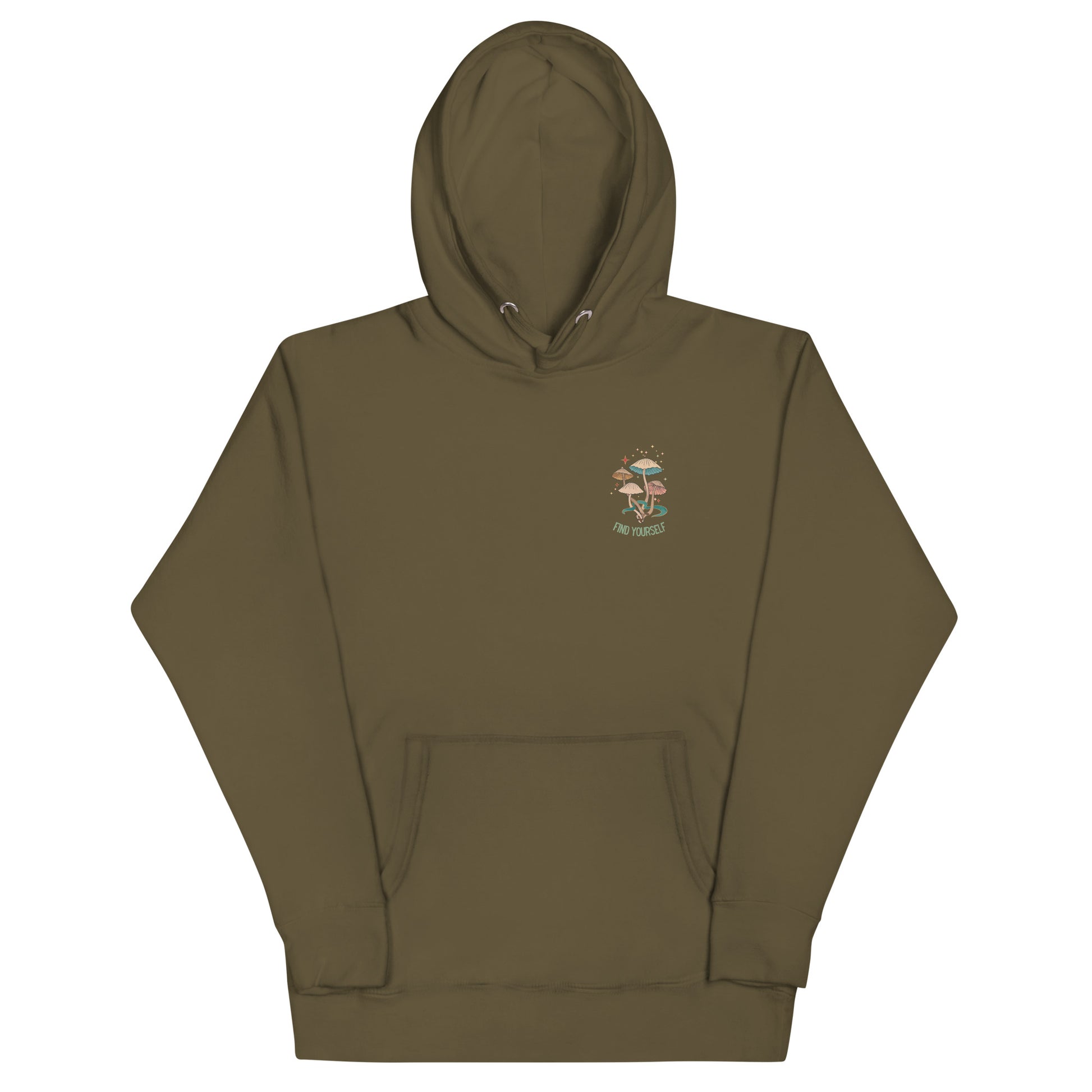 Find Yourself Military Green Unisex Hoodie