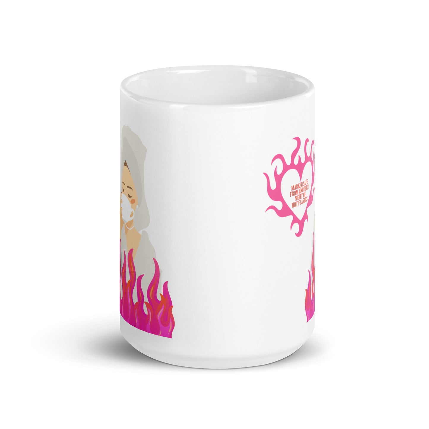 Hot Flash Survivors White glossy mug