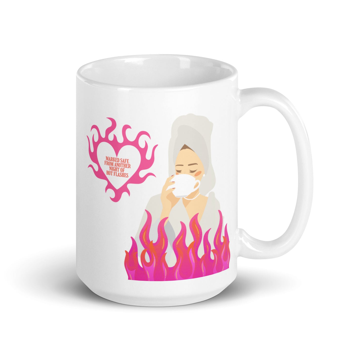 Hot Flash Survivors White glossy mug