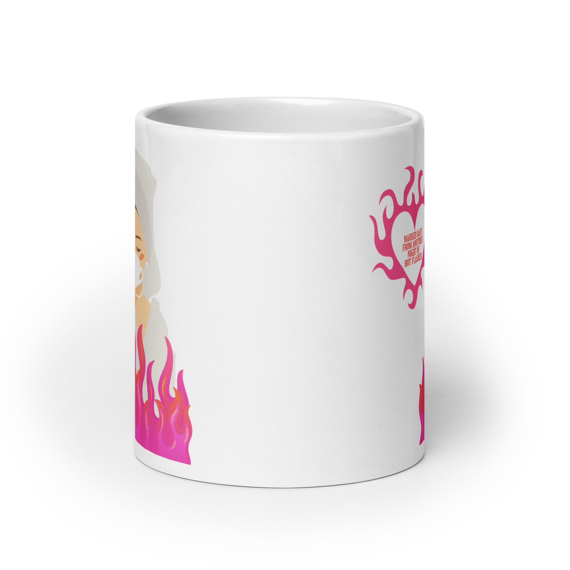 Hot Flash Survivors White glossy mug