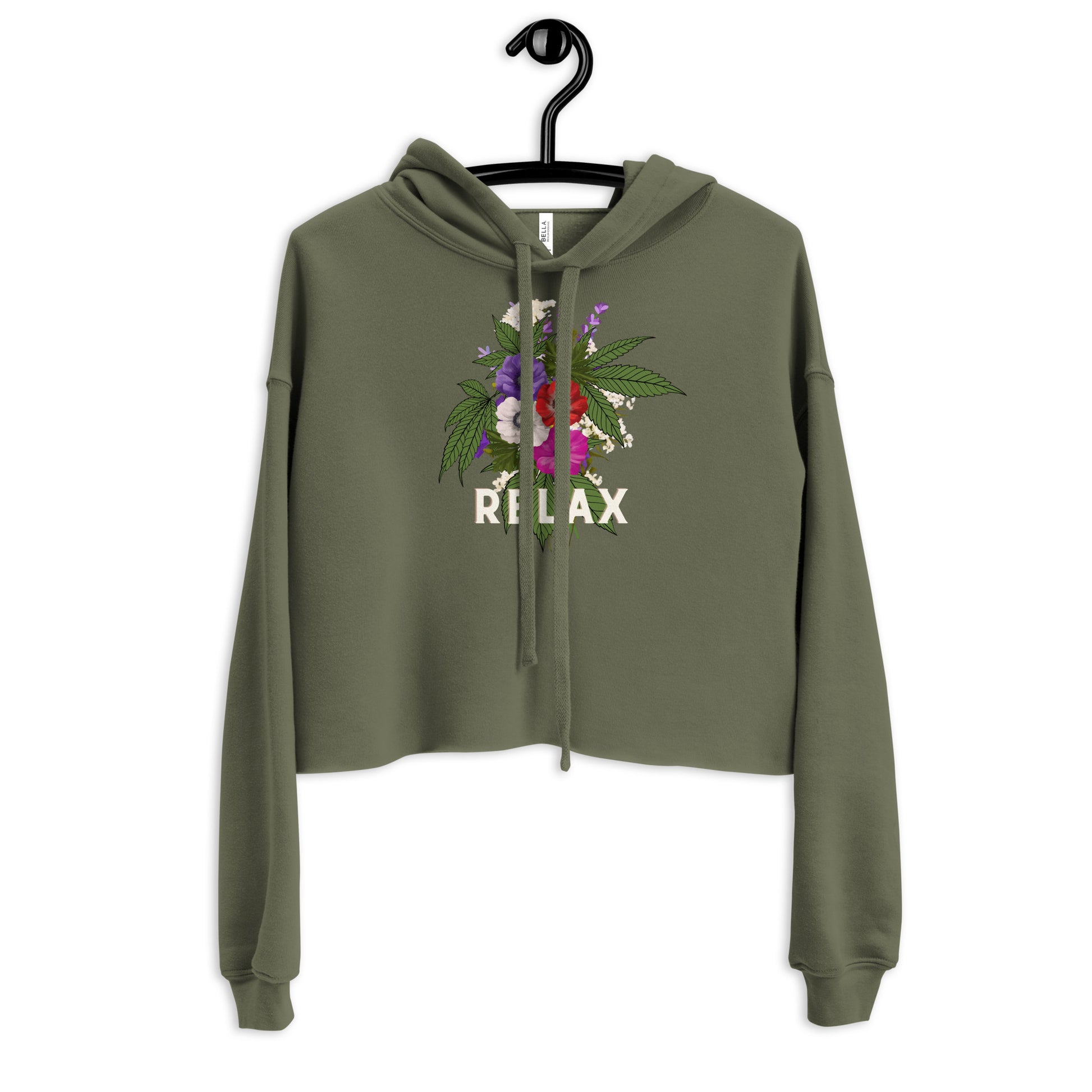 Relax Canna Women's Cropped Hoodie