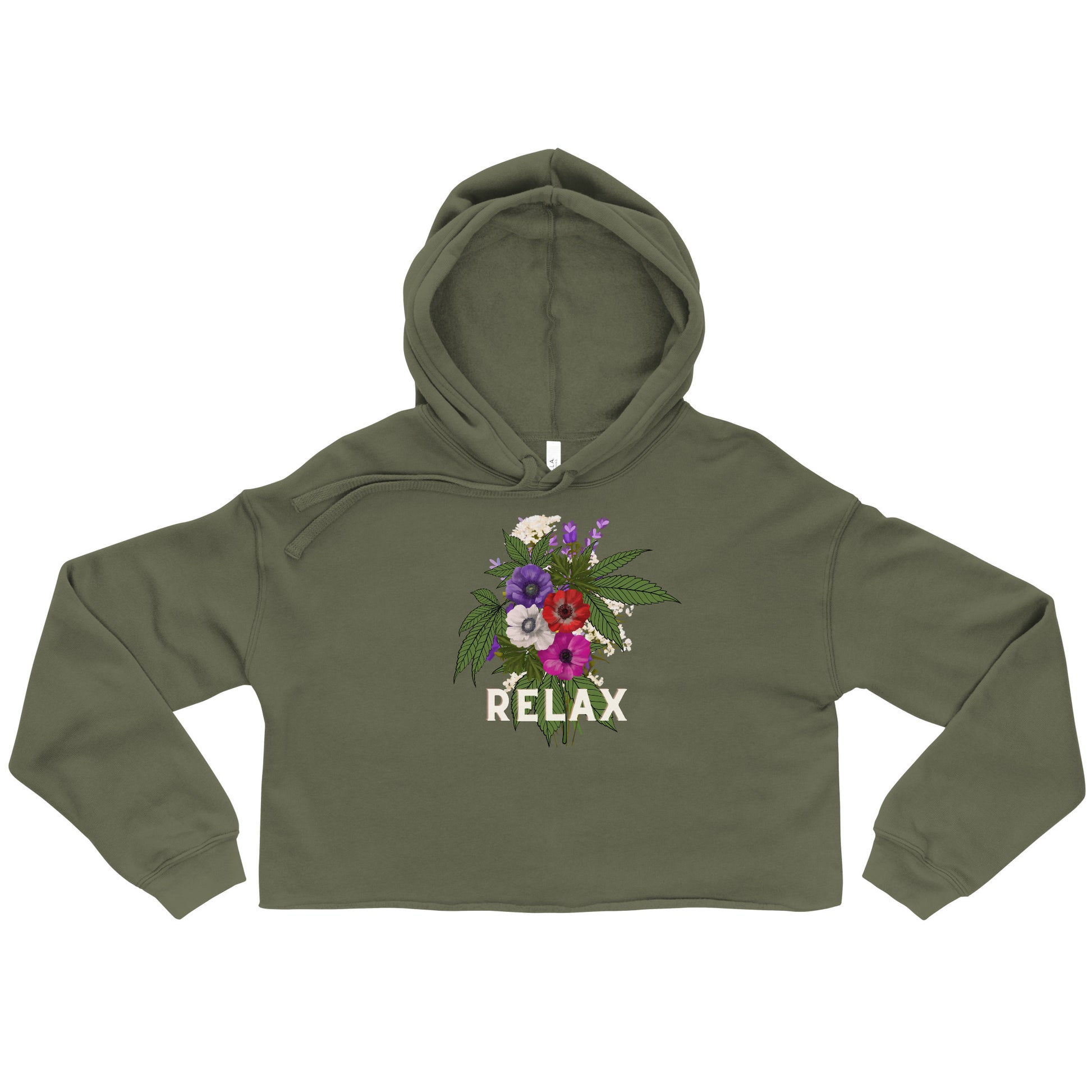 Relax Canna Women's Cropped Hoodie