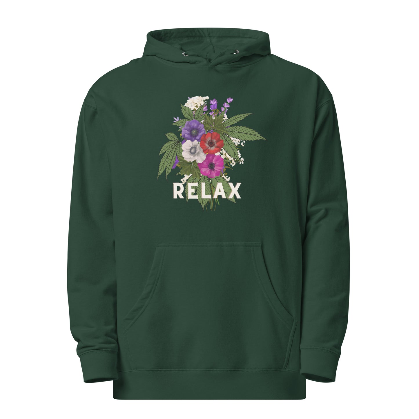 Relax Canna unisex midweight hoodie