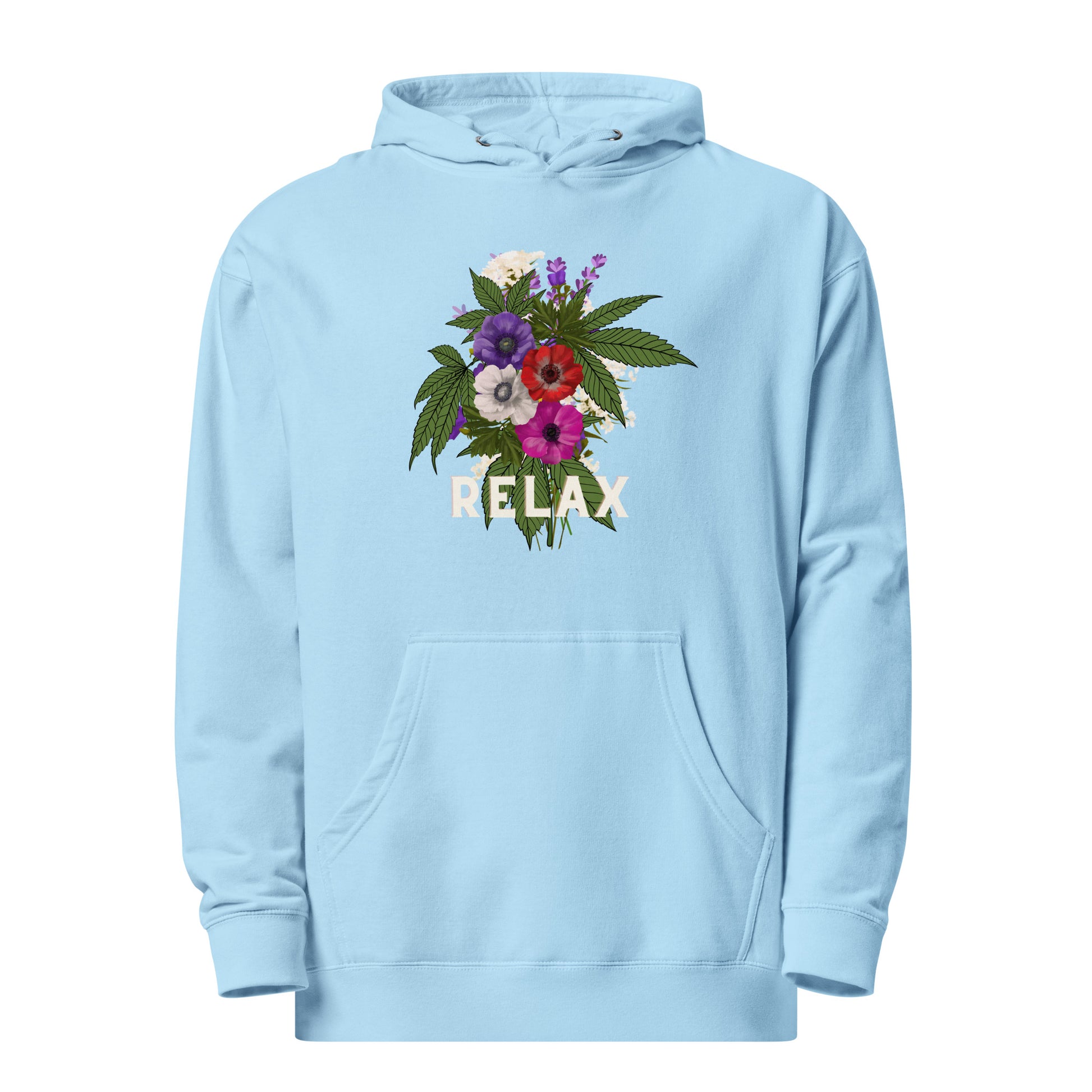 Relax Canna unisex midweight hoodie