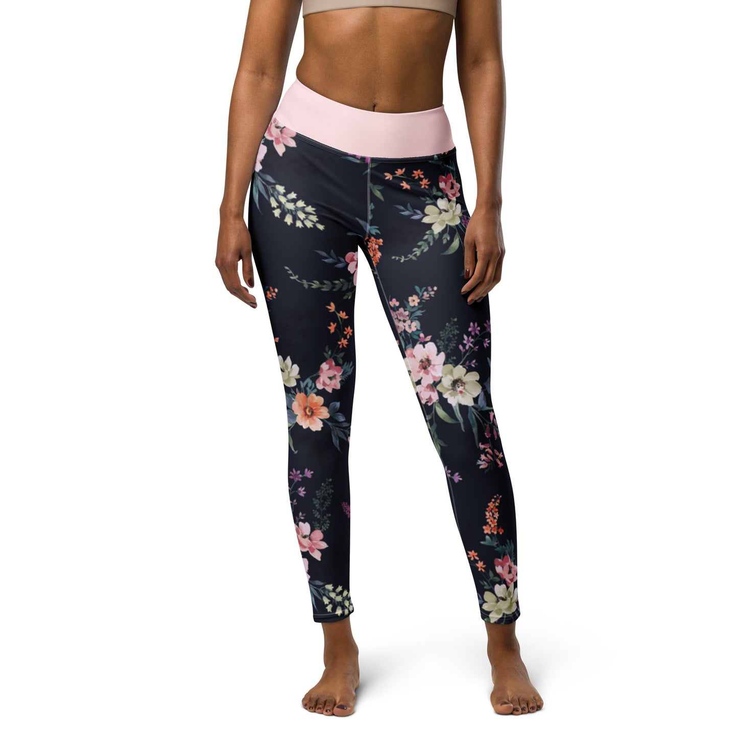 Spring Vibes Floral Yoga Leggings