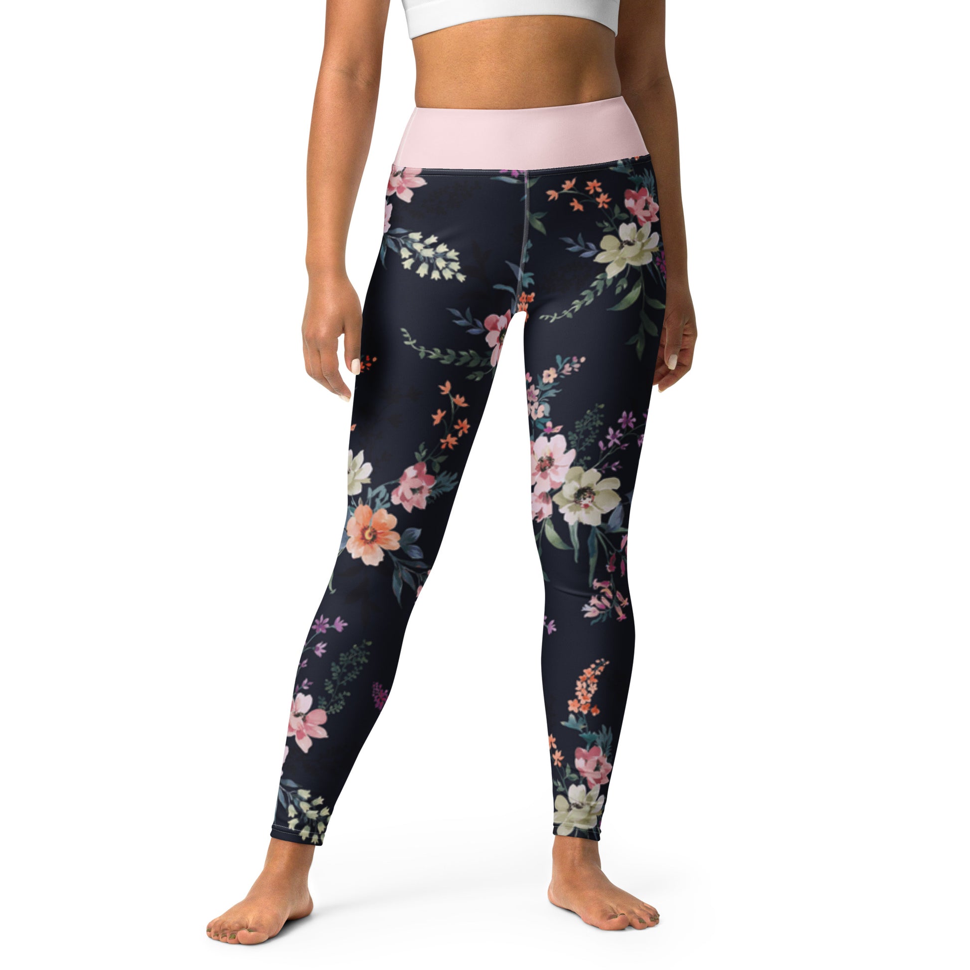 Spring Vibes Floral Yoga Leggings