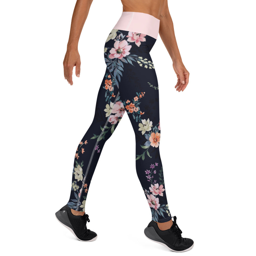 Spring Vibes Floral Yoga Leggings