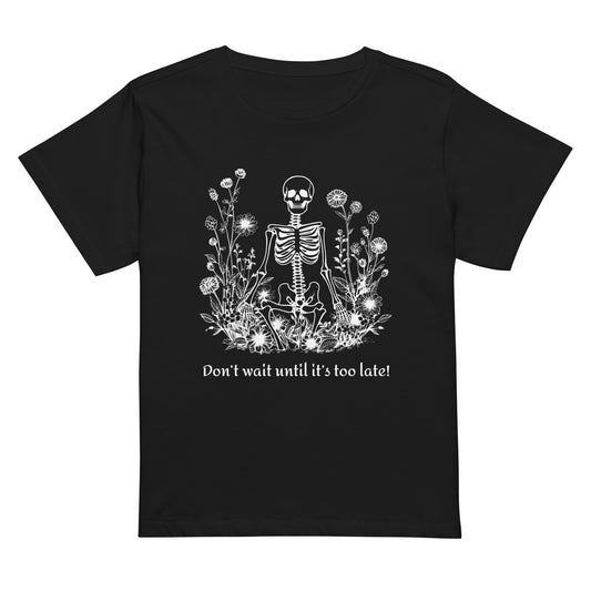 Too Late women's high waisted tee