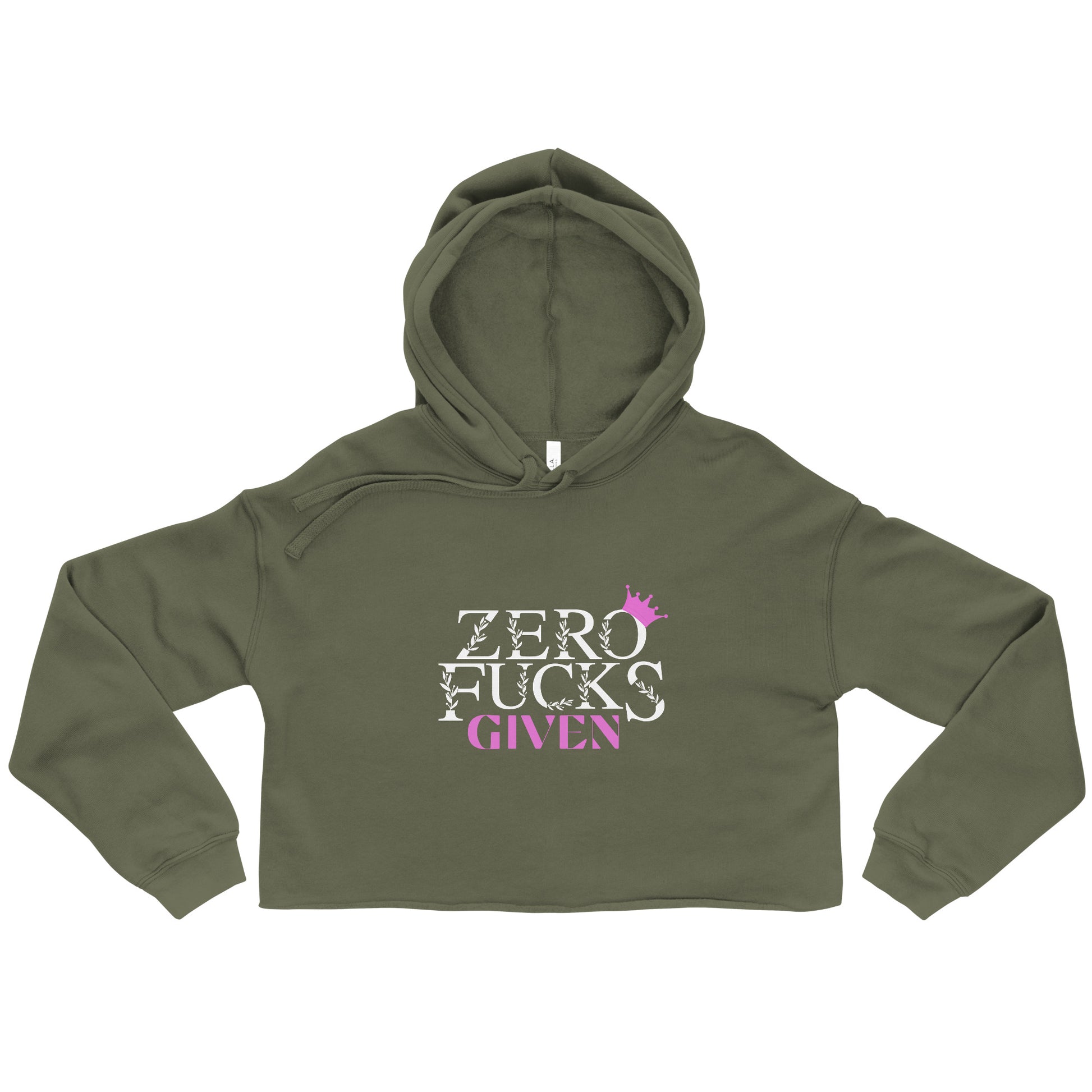 Zero Fucks given womens-cropped-hoodie