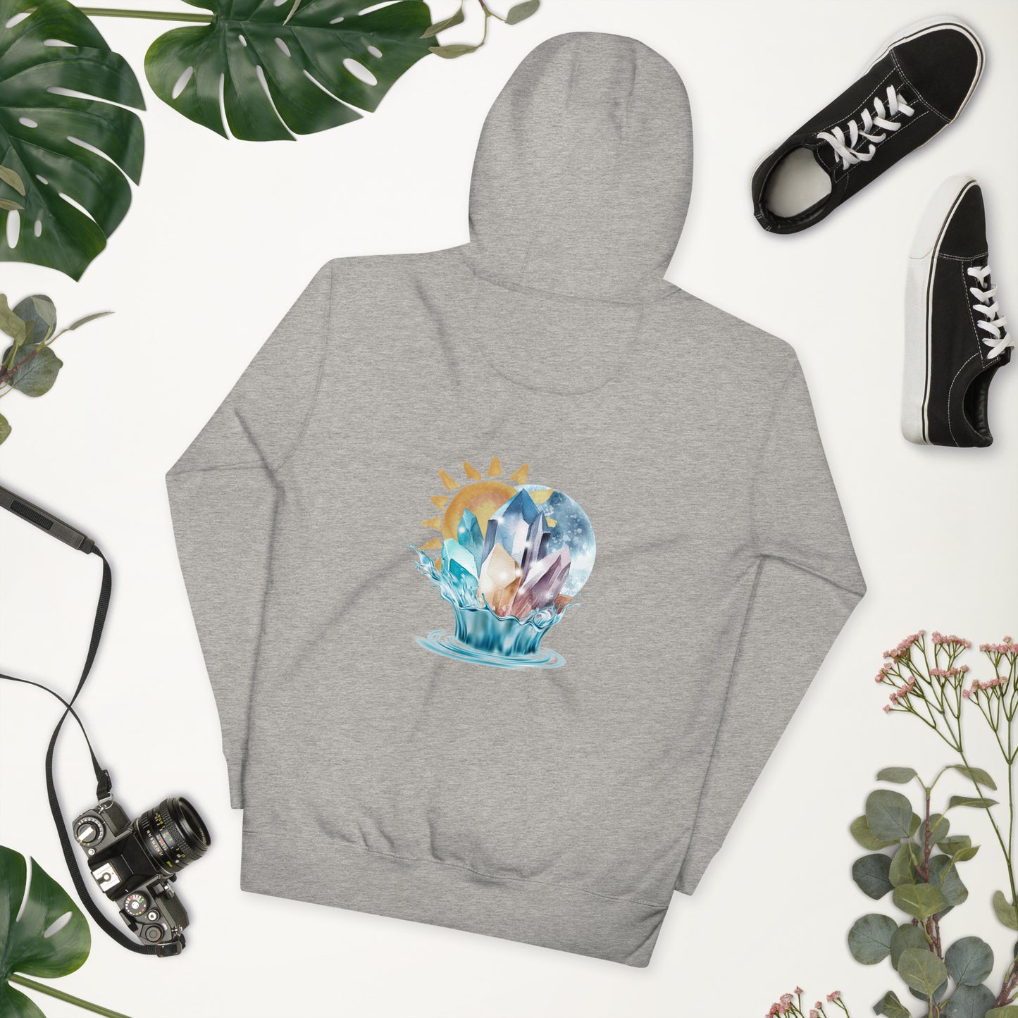 Celestial Harmony Carbon Grey Unisex Hoodie