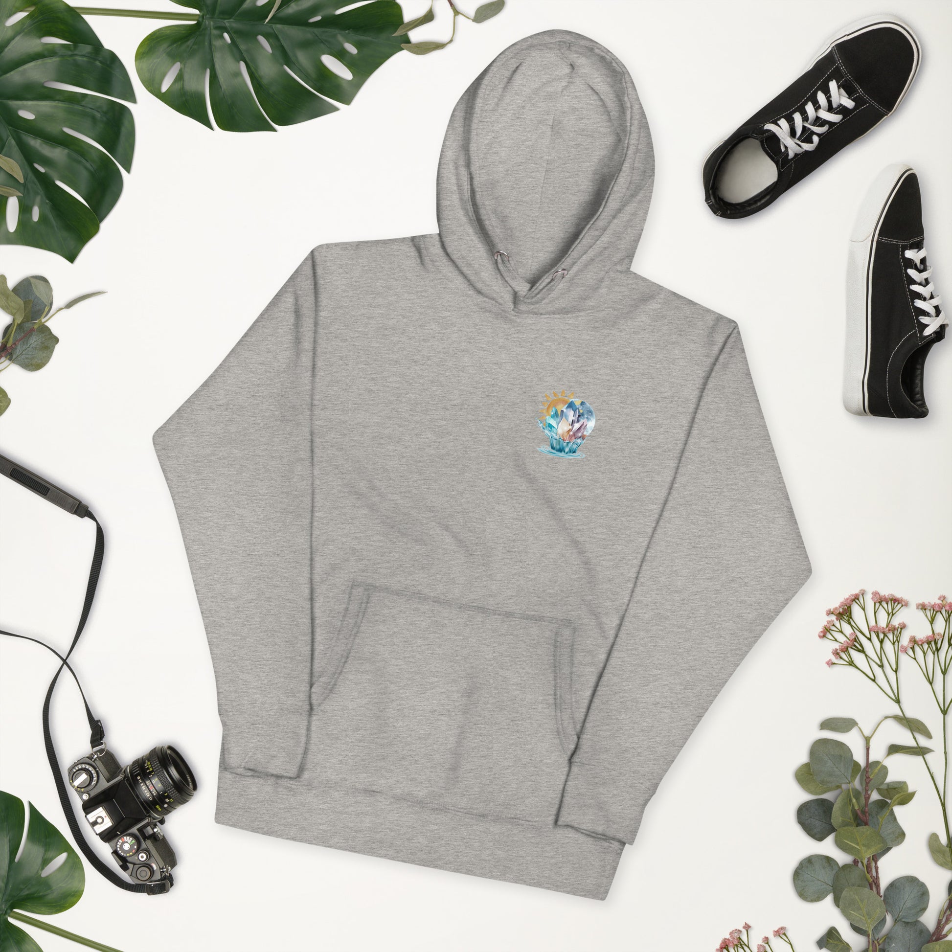 Celestial Harmony Carbon Grey Unisex Hoodie