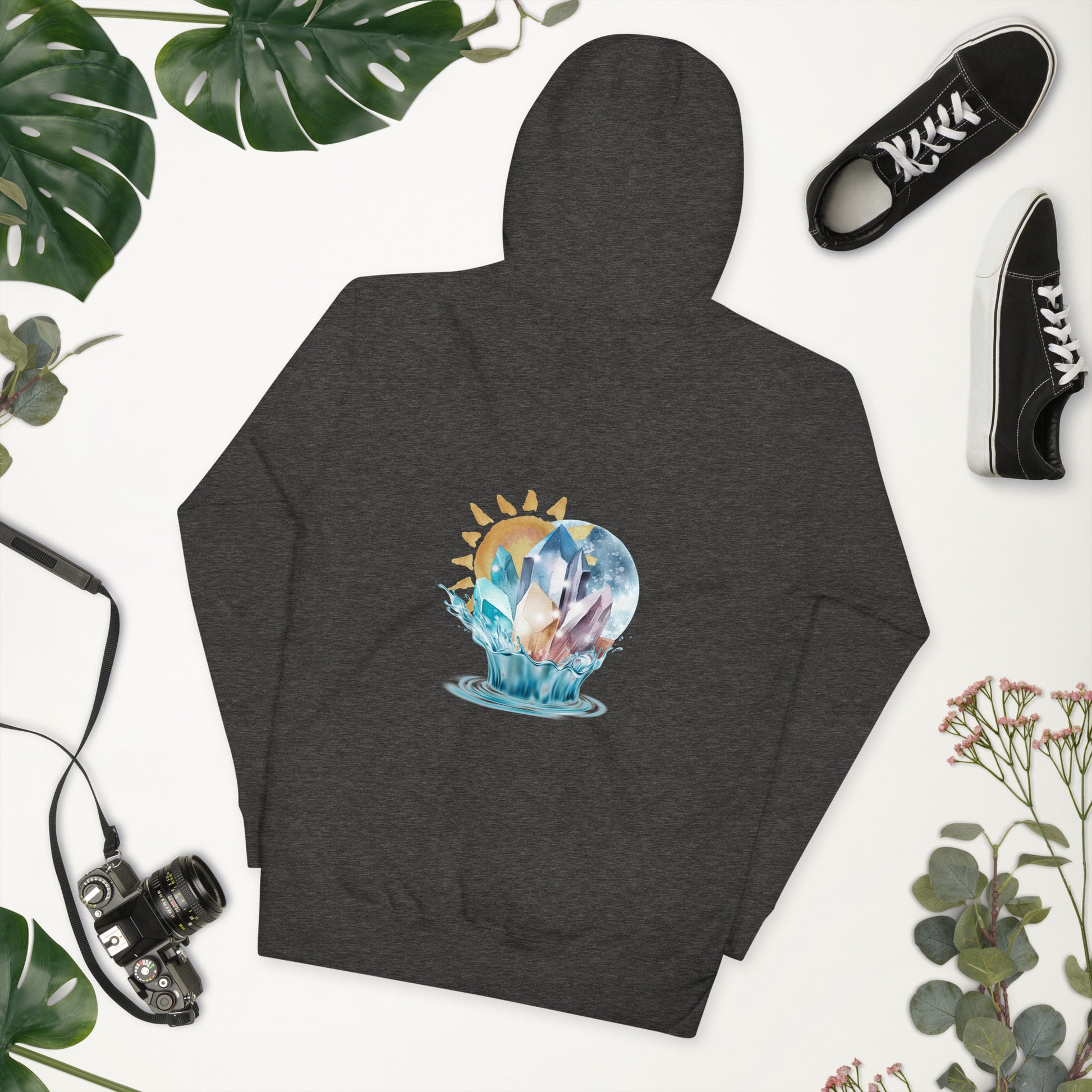 Celestial Harmony charcoal Unisex Hoodie