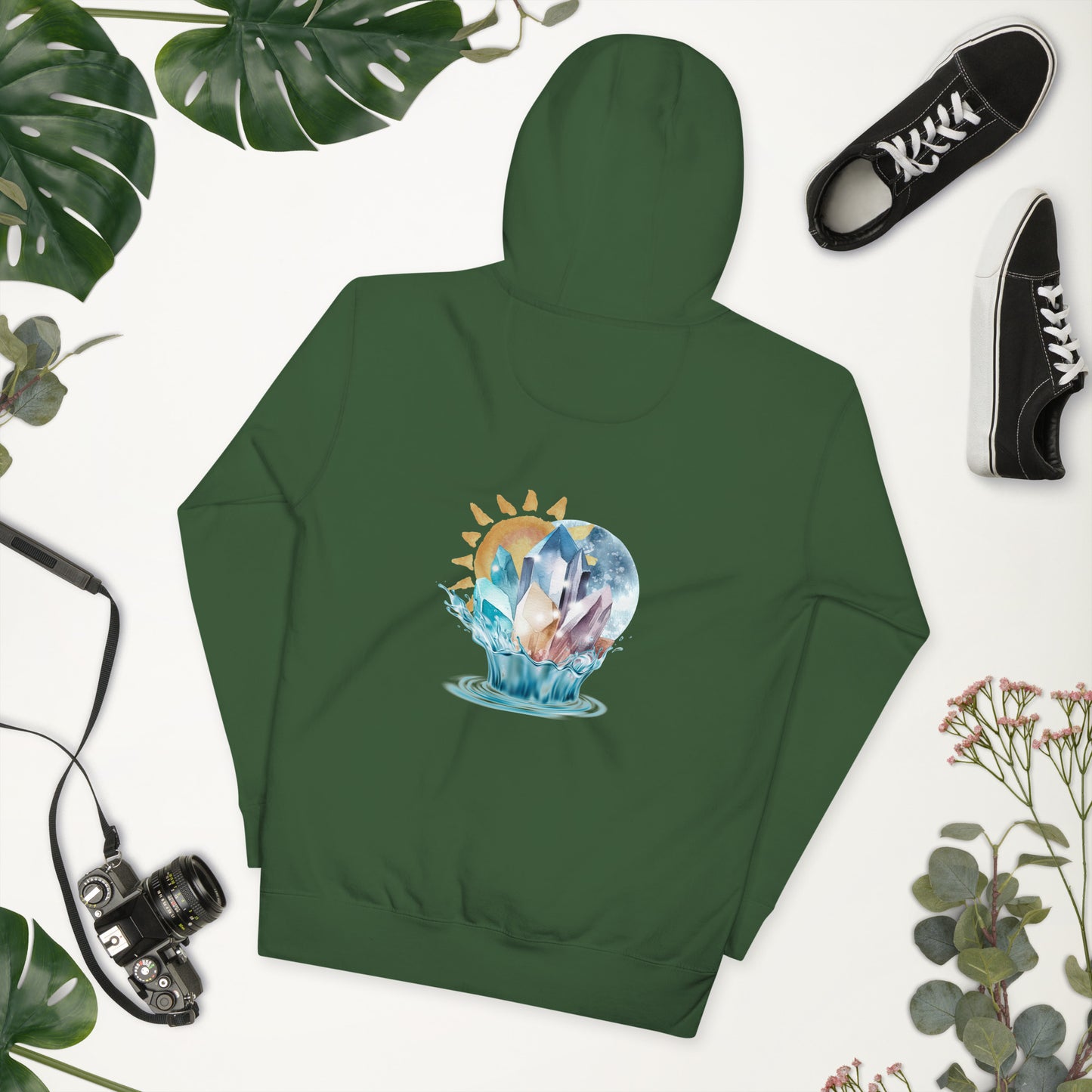 Celestial Harmony Forest green Unisex Hoodie