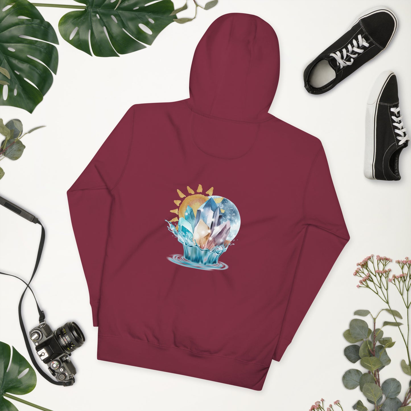 Celestial Harmony maroon Unisex Hoodie