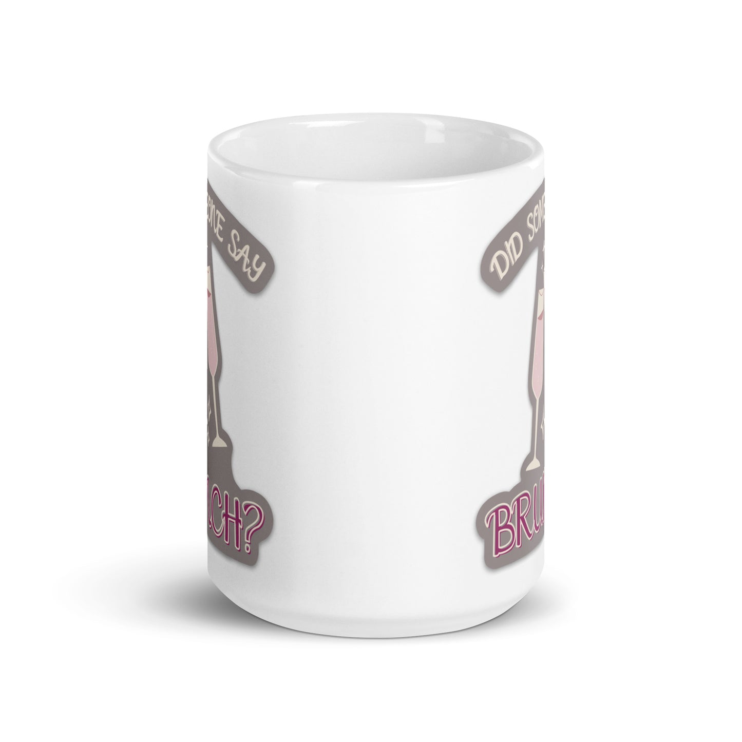 Brunch Sticker White glossy mug