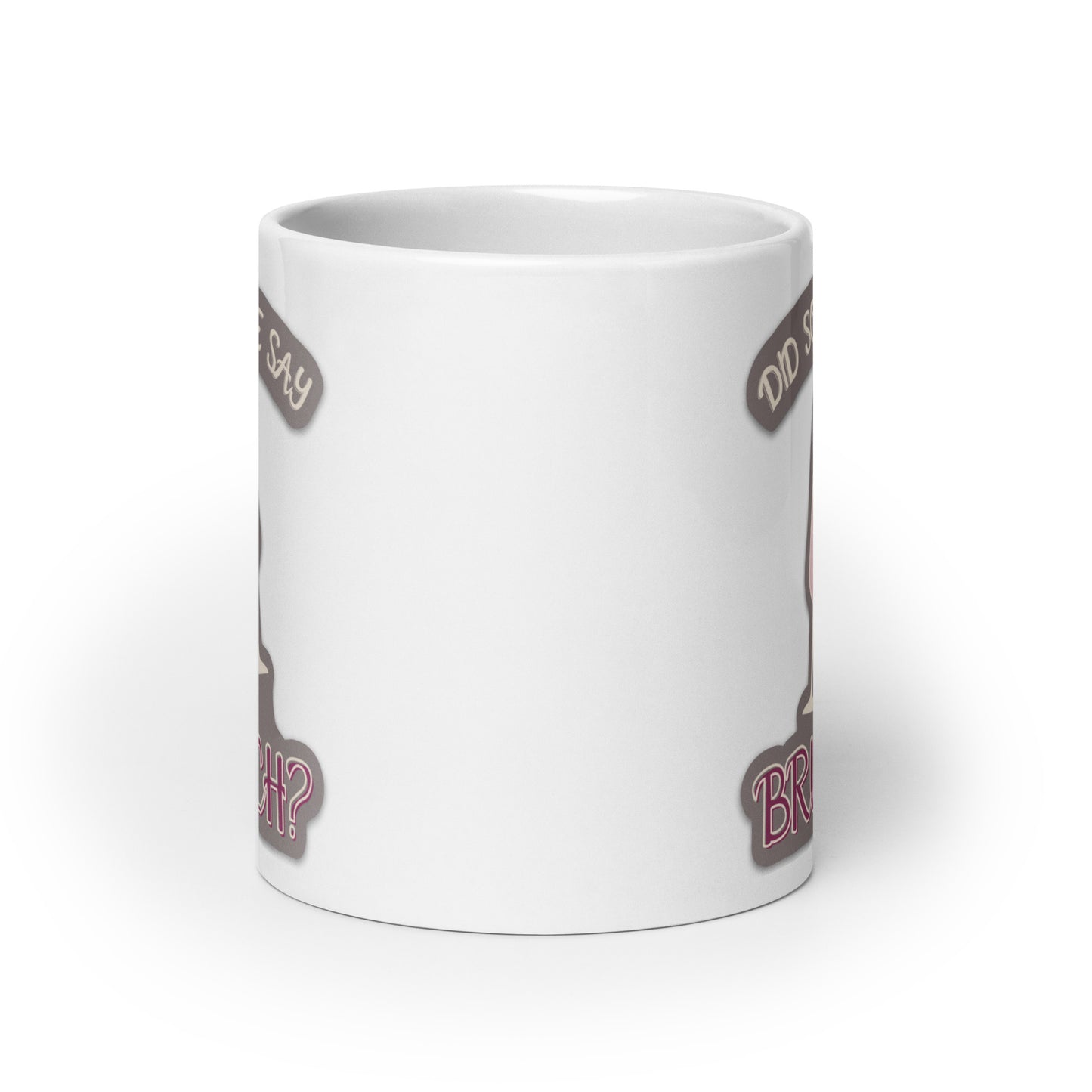 Brunch Sticker White glossy mug