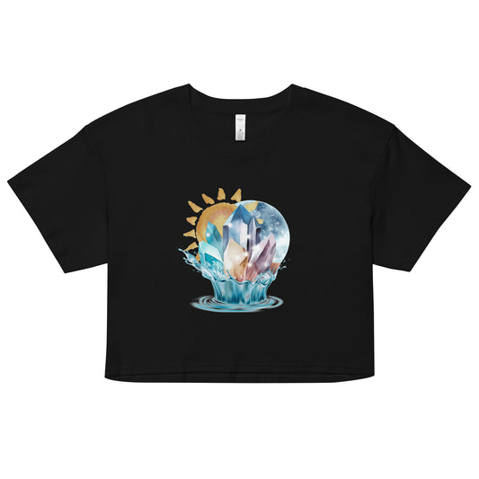 Celestial Harmony Black Women’s crop top