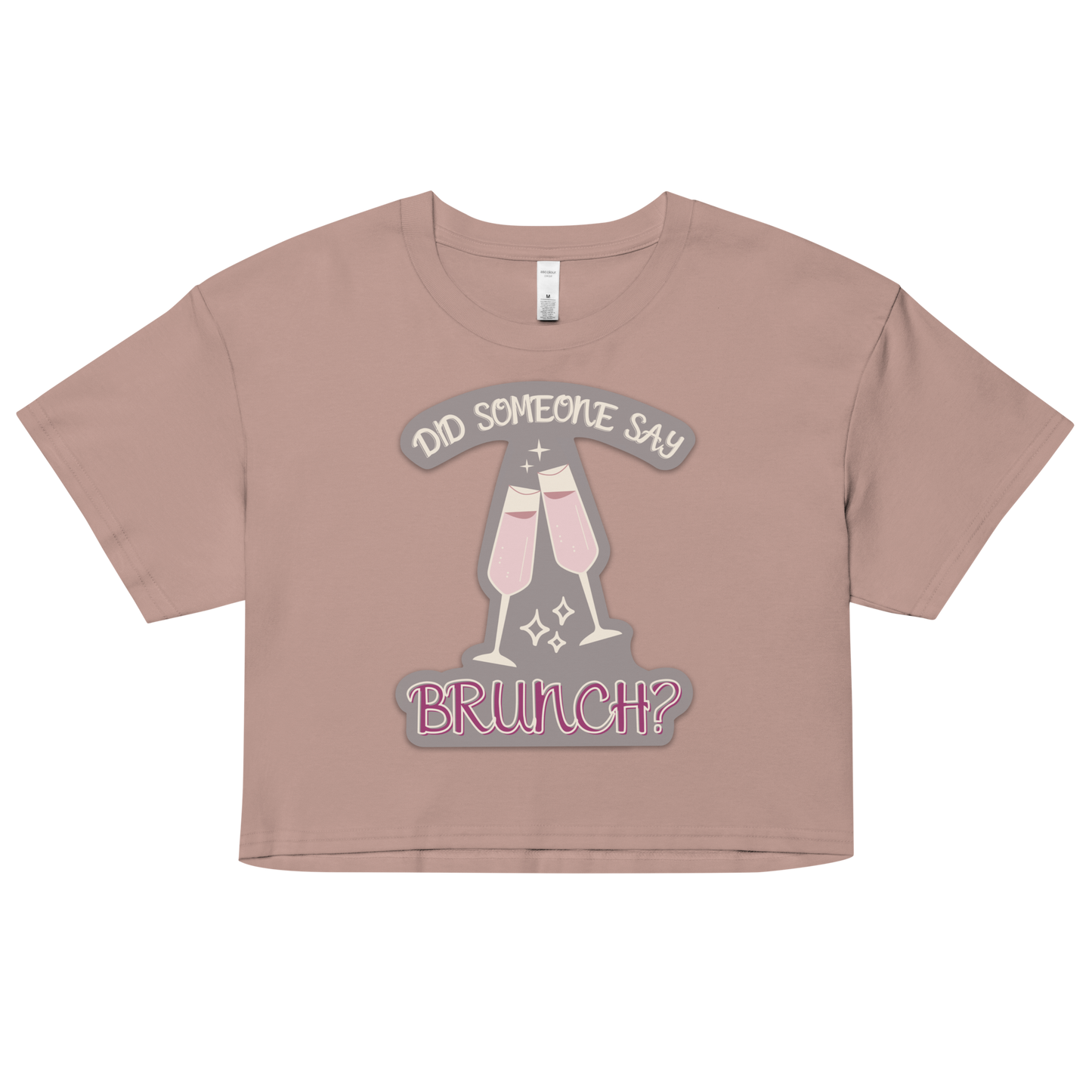 Brunch Designed Hazy Pink Women’s crop top