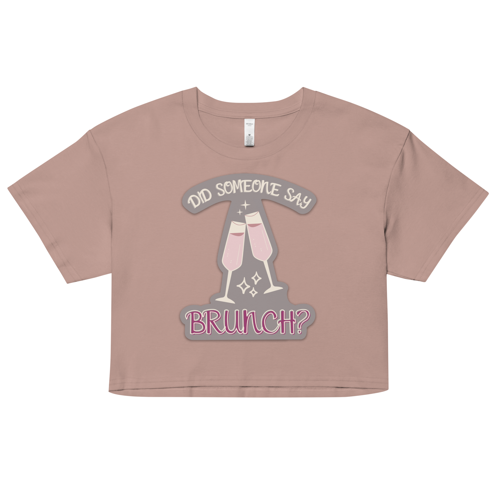 Brunch Designed Hazy Pink Women’s crop top