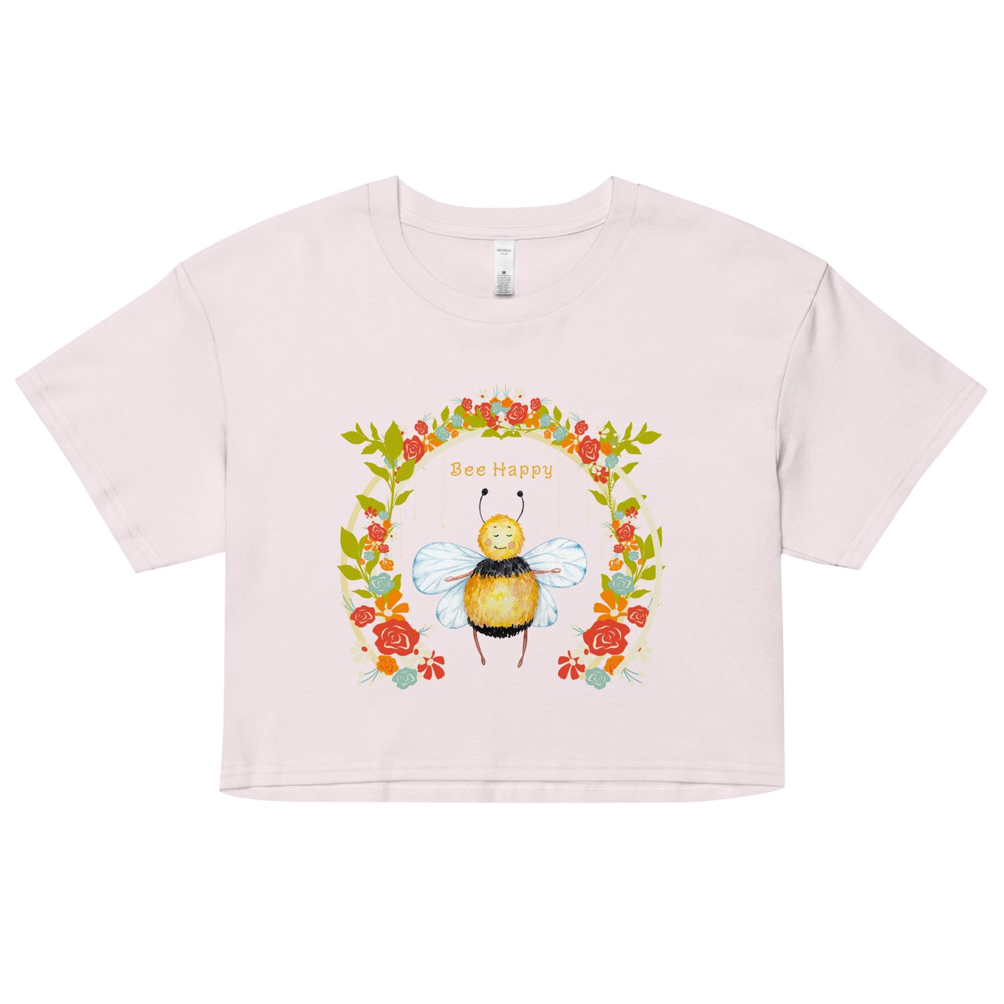 Bee Happy Women’s orchid crop top