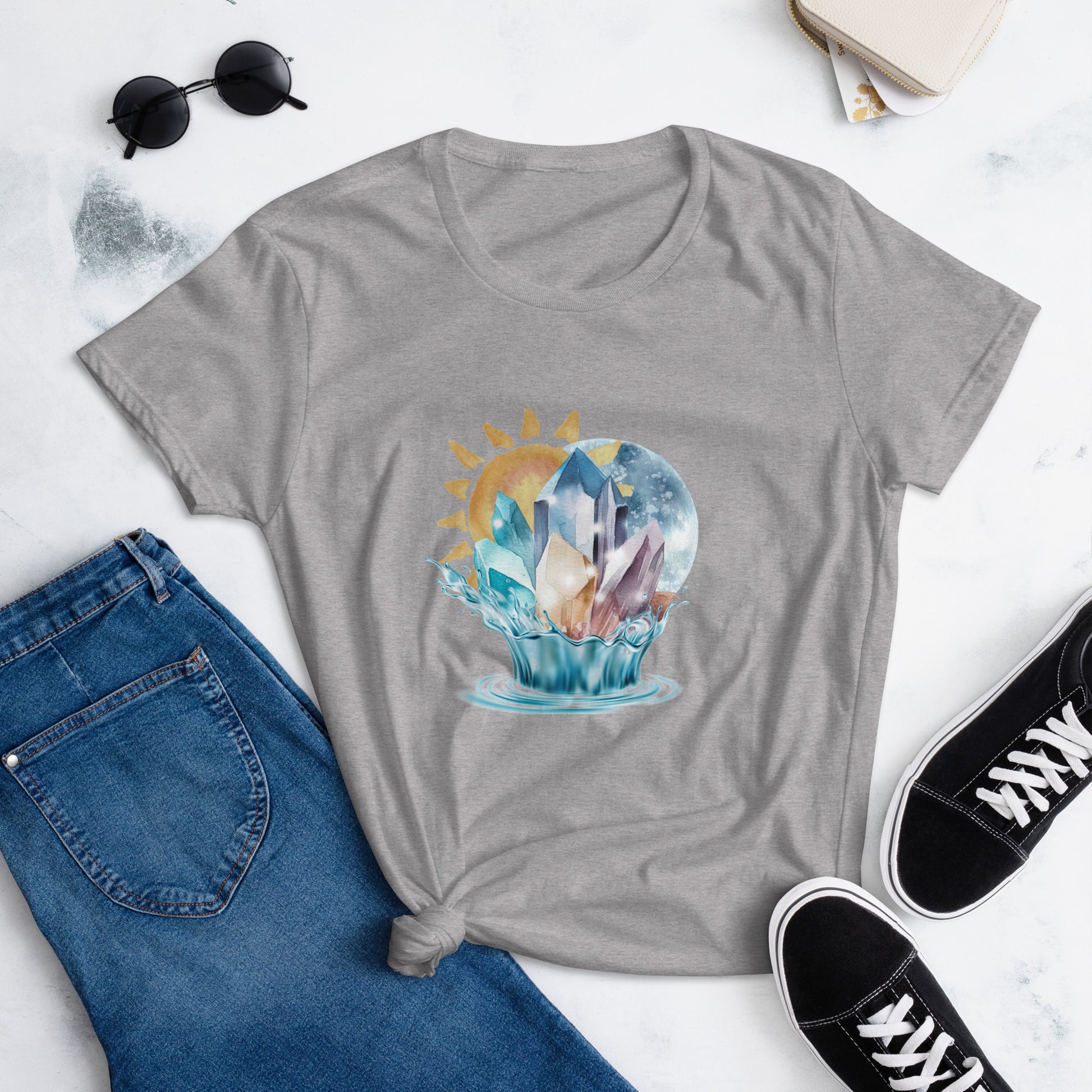 Celestial Harmony grey Women's short sleeve t-shirt