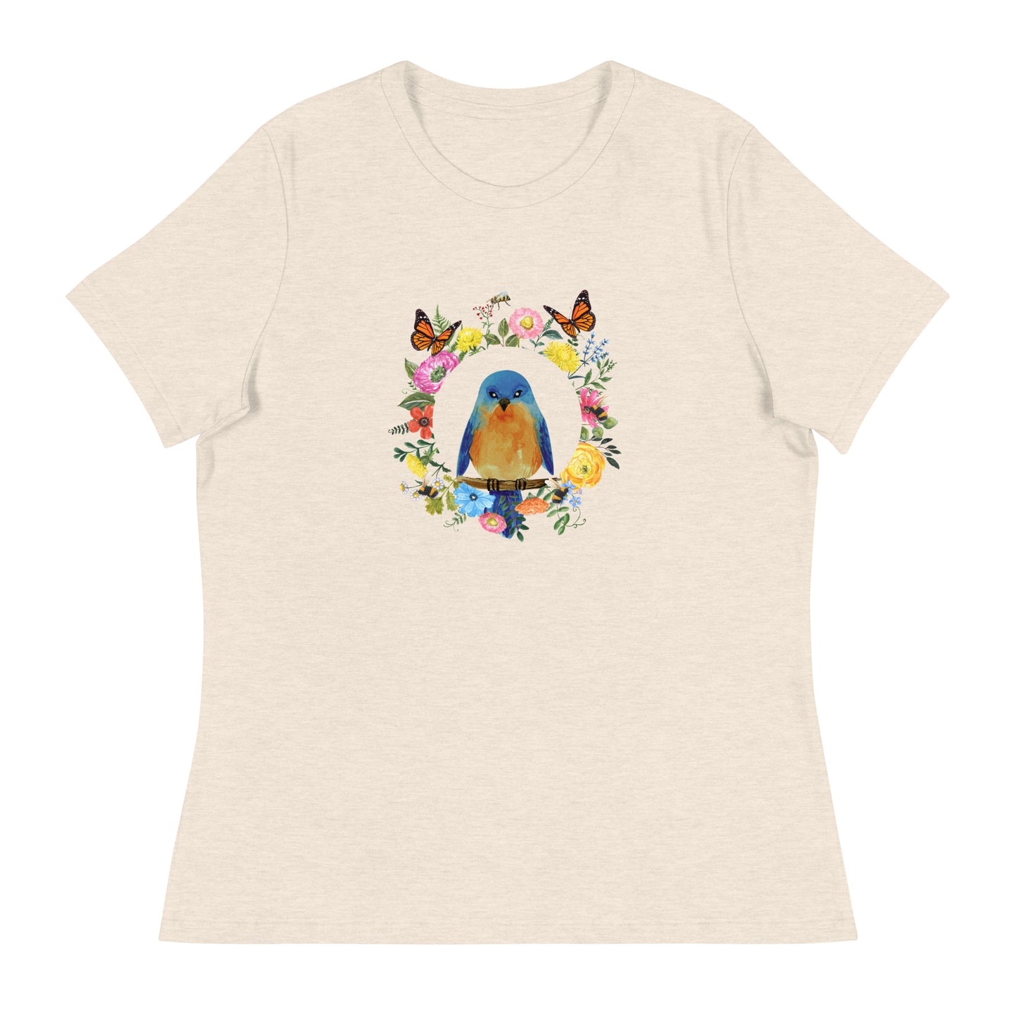 Bluebird Floral Women's prism natural Relaxed T-Shirt